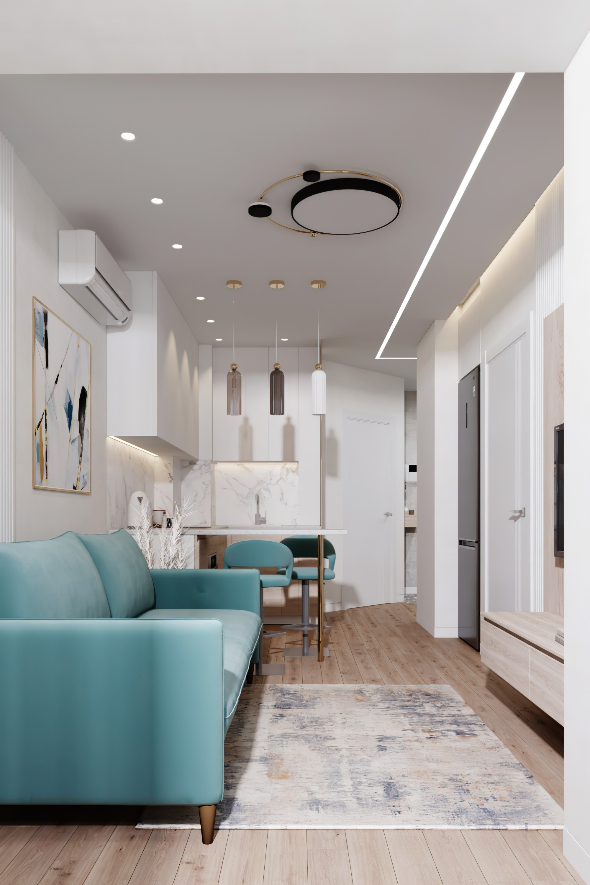 Визуализация квартиры 50 m². Заказать 3d визуализацию интерьеров — Дарья Веденёва