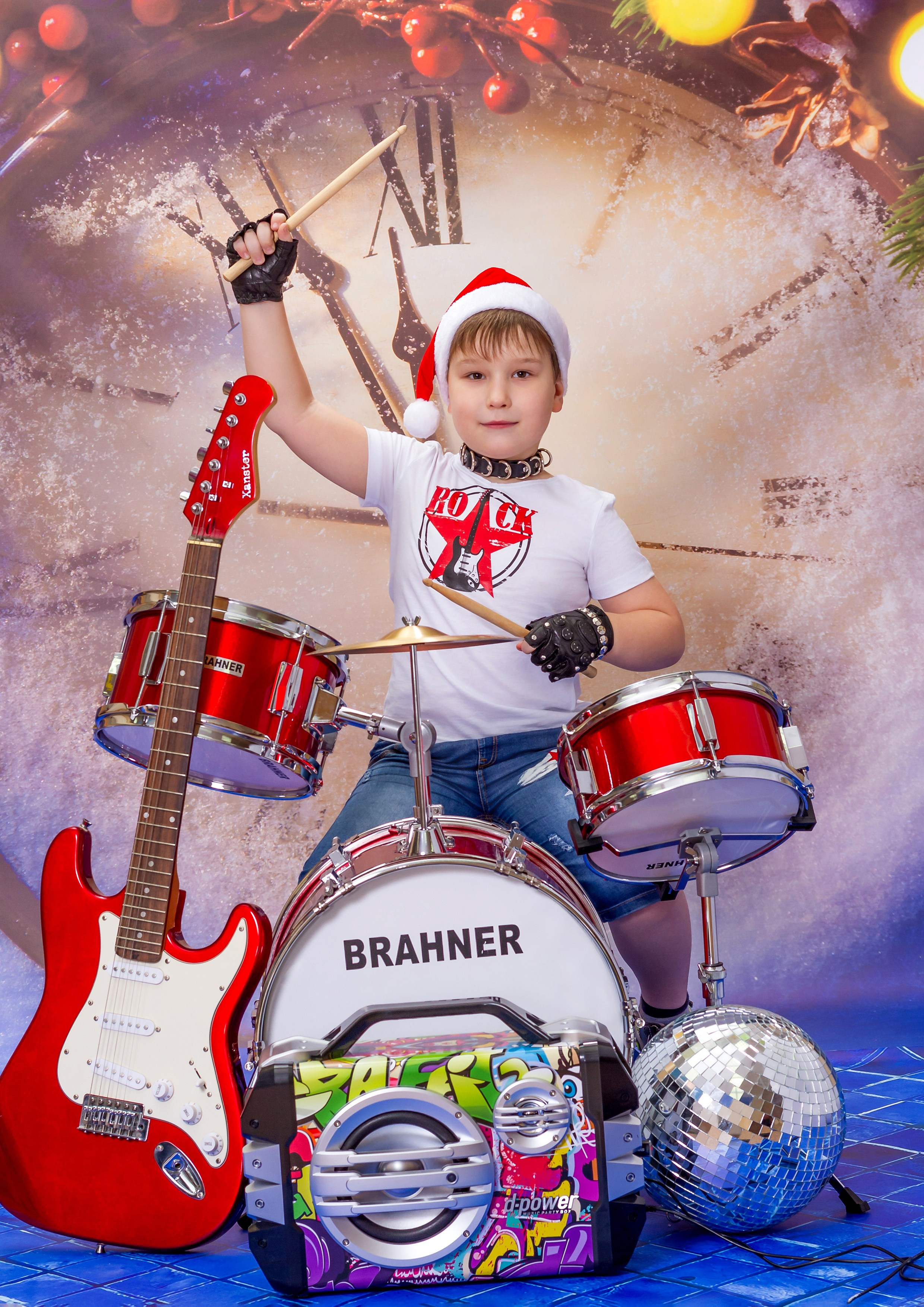 Фотосессия «Новогодняя Рок-Звезда» 2019 год. Фотограф в детский сад Елена Колчева Новокузнецк