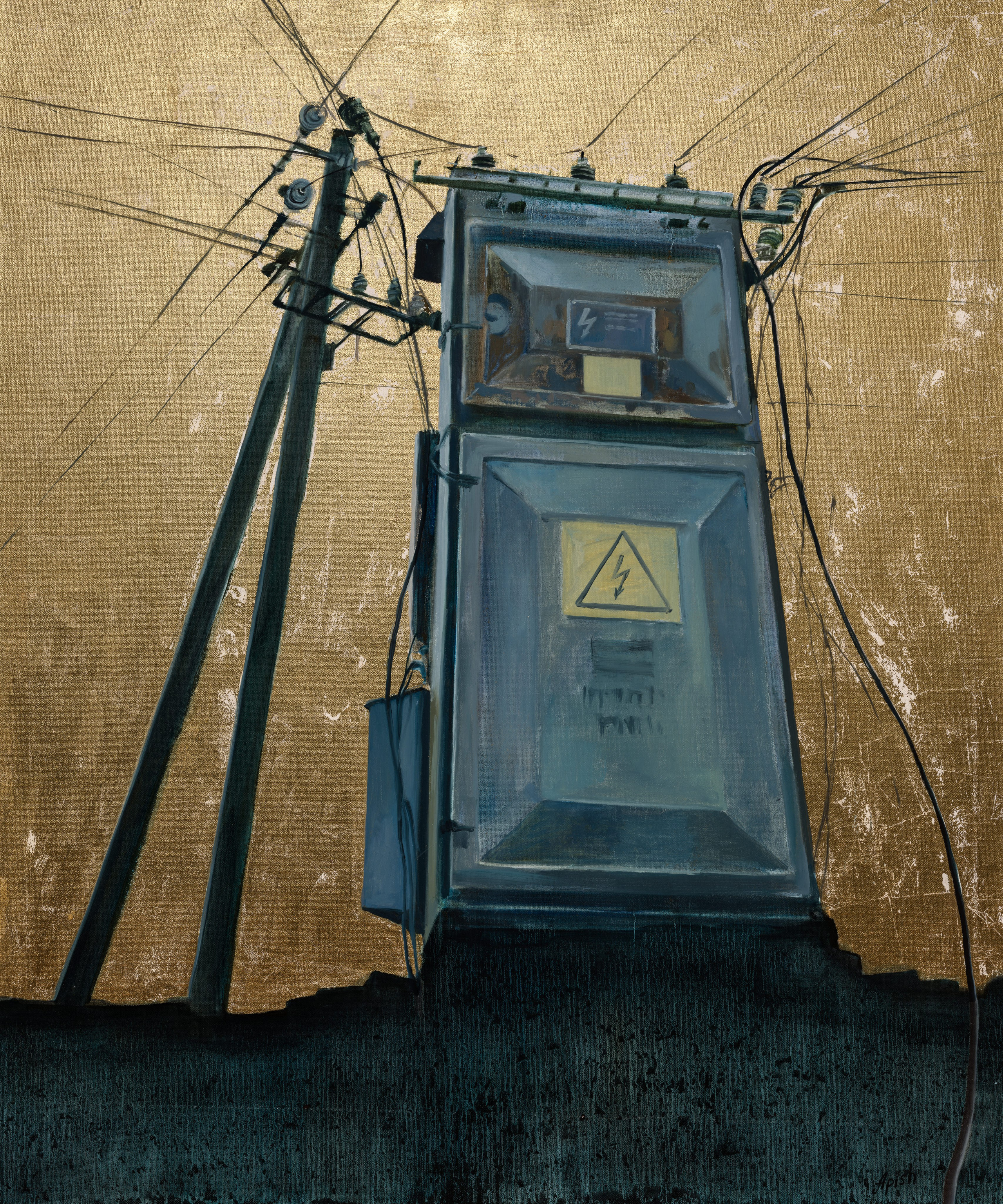 «Фальшивый идол нашего времени» - художник Алексей Апиш (холст, масло, 120x100 см, 2024)