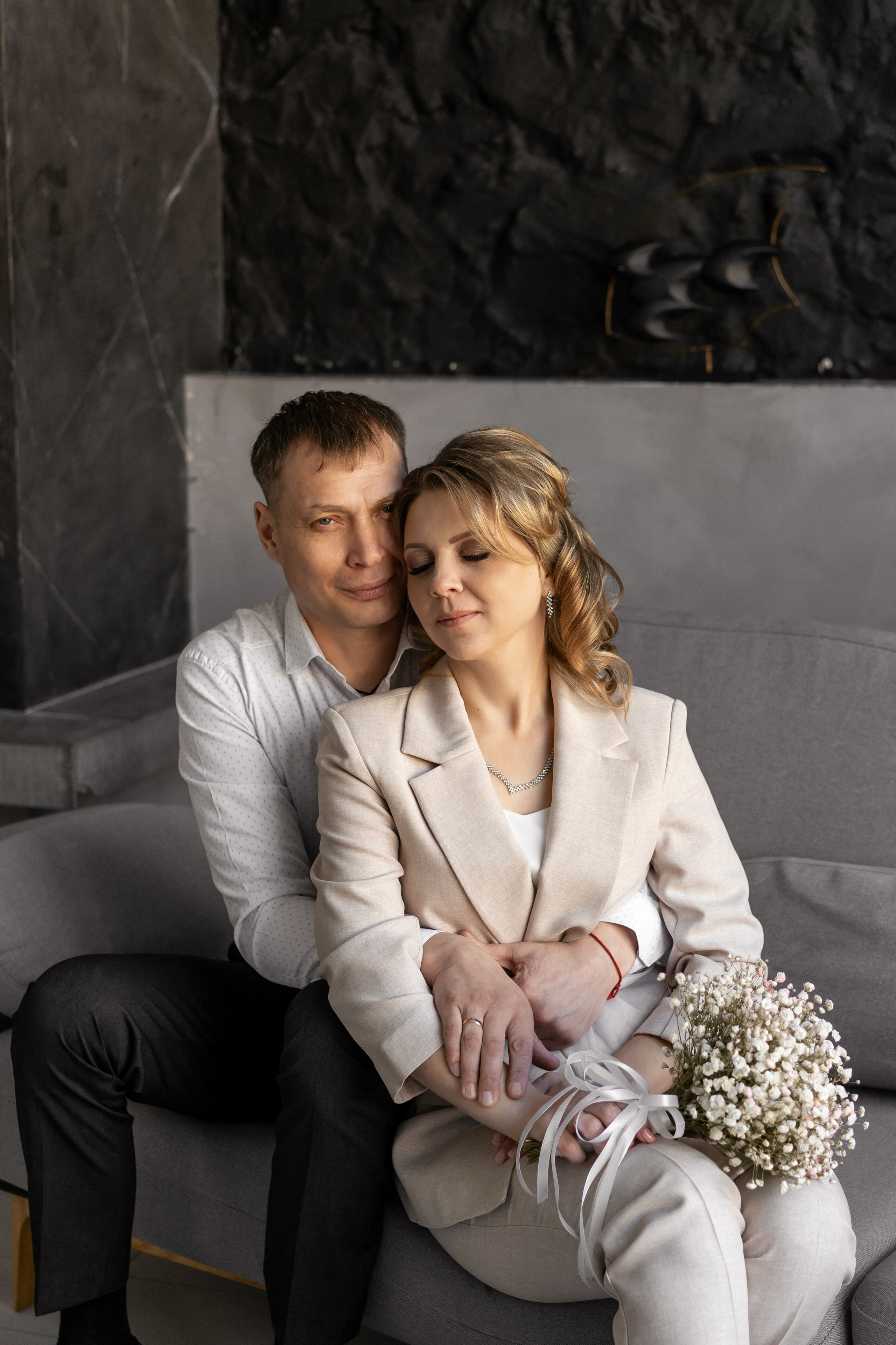 Стильная пара в фотостудии. Семейный и детский фотограф во Владивостоке Мария Гой