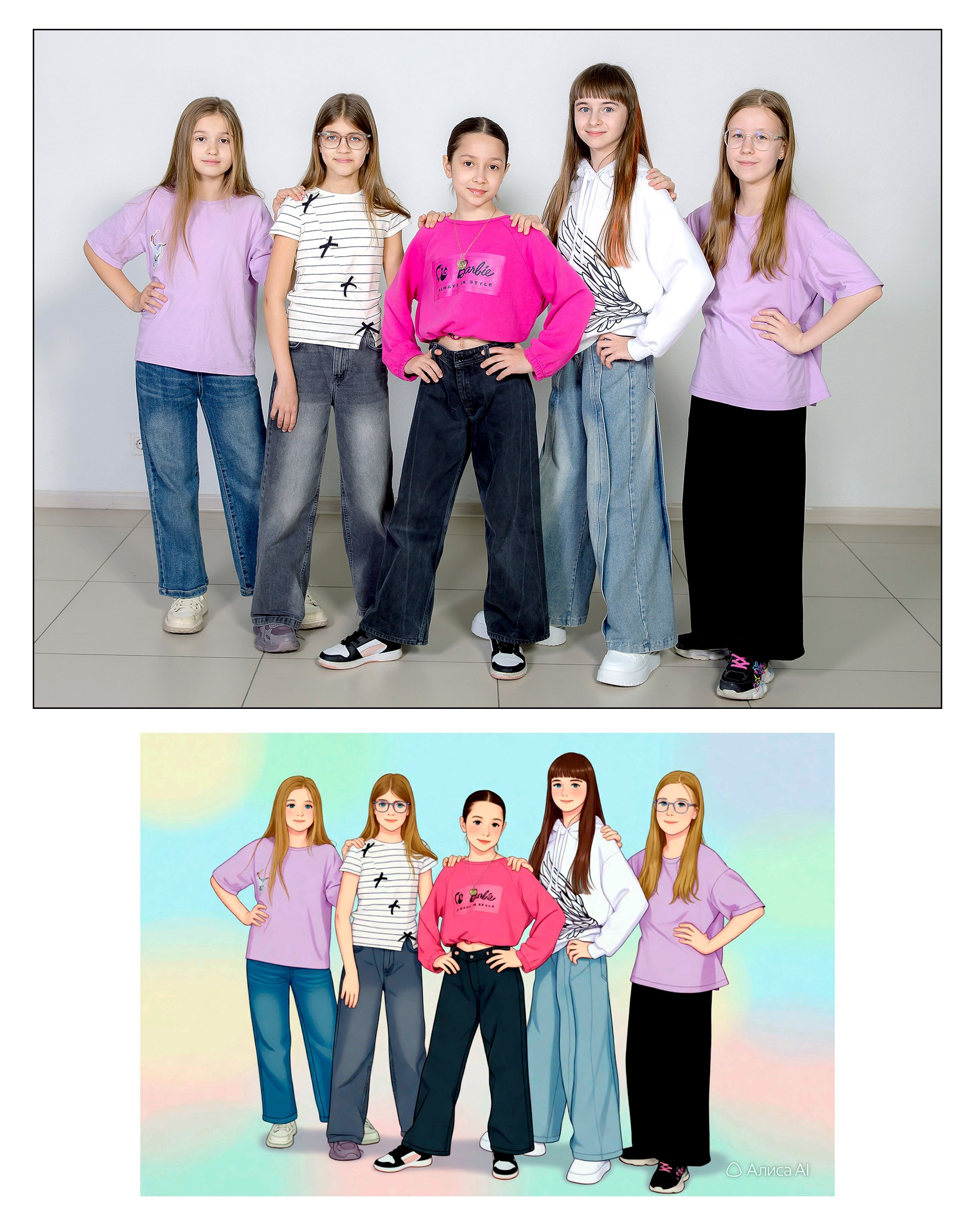 4А в СТУДИИ + АНИМЕ от ИИ Алиса. Семейный фотограф в Новороссийске Игорь Белослюдцев