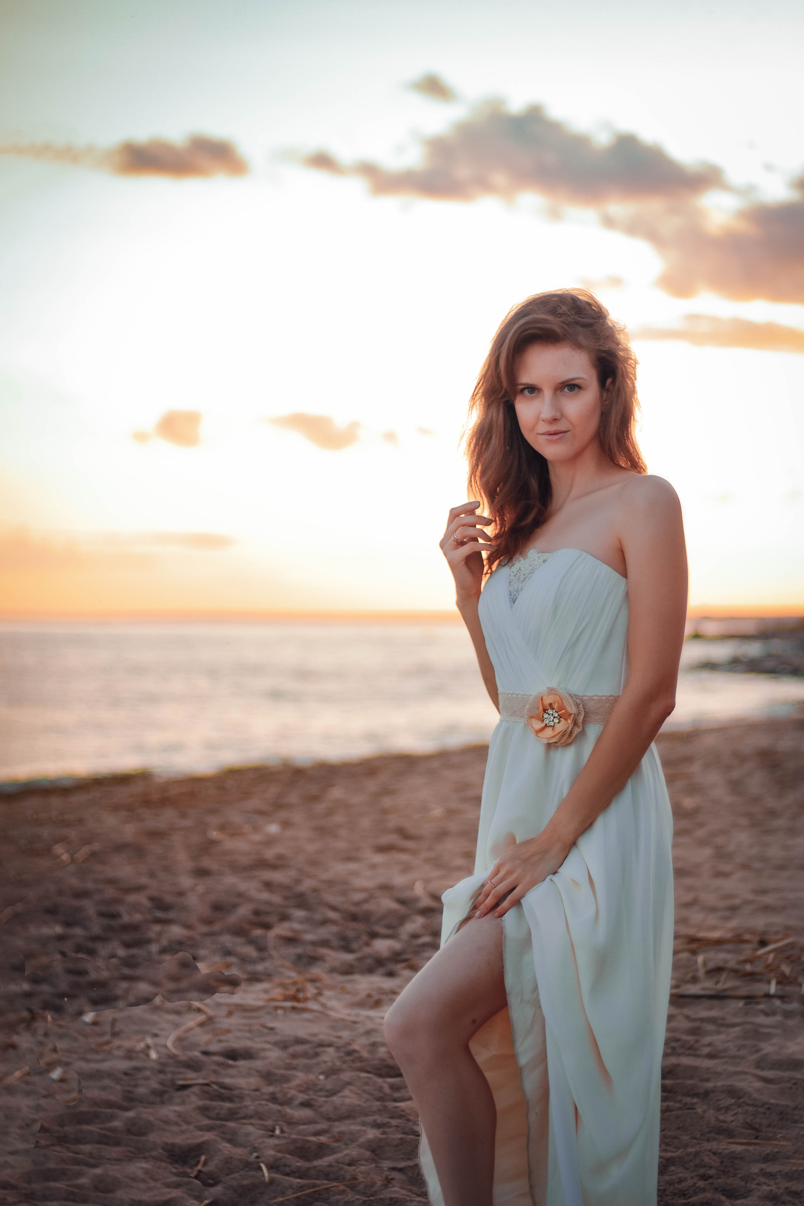 Фотосессия на пляже у залива Санкт-Петербург. Портретный фотограф в Санкт-Петербурге Анастасия Епифанова