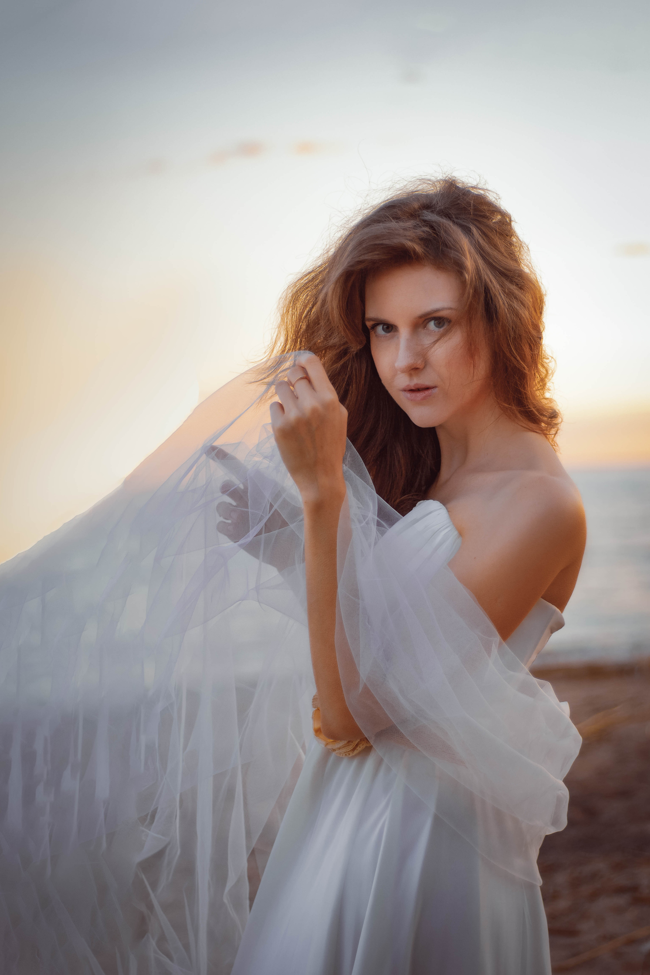 Фотосессия на пляже у залива Санкт-Петербург. Портретный фотограф в Санкт-Петербурге Анастасия Епифанова