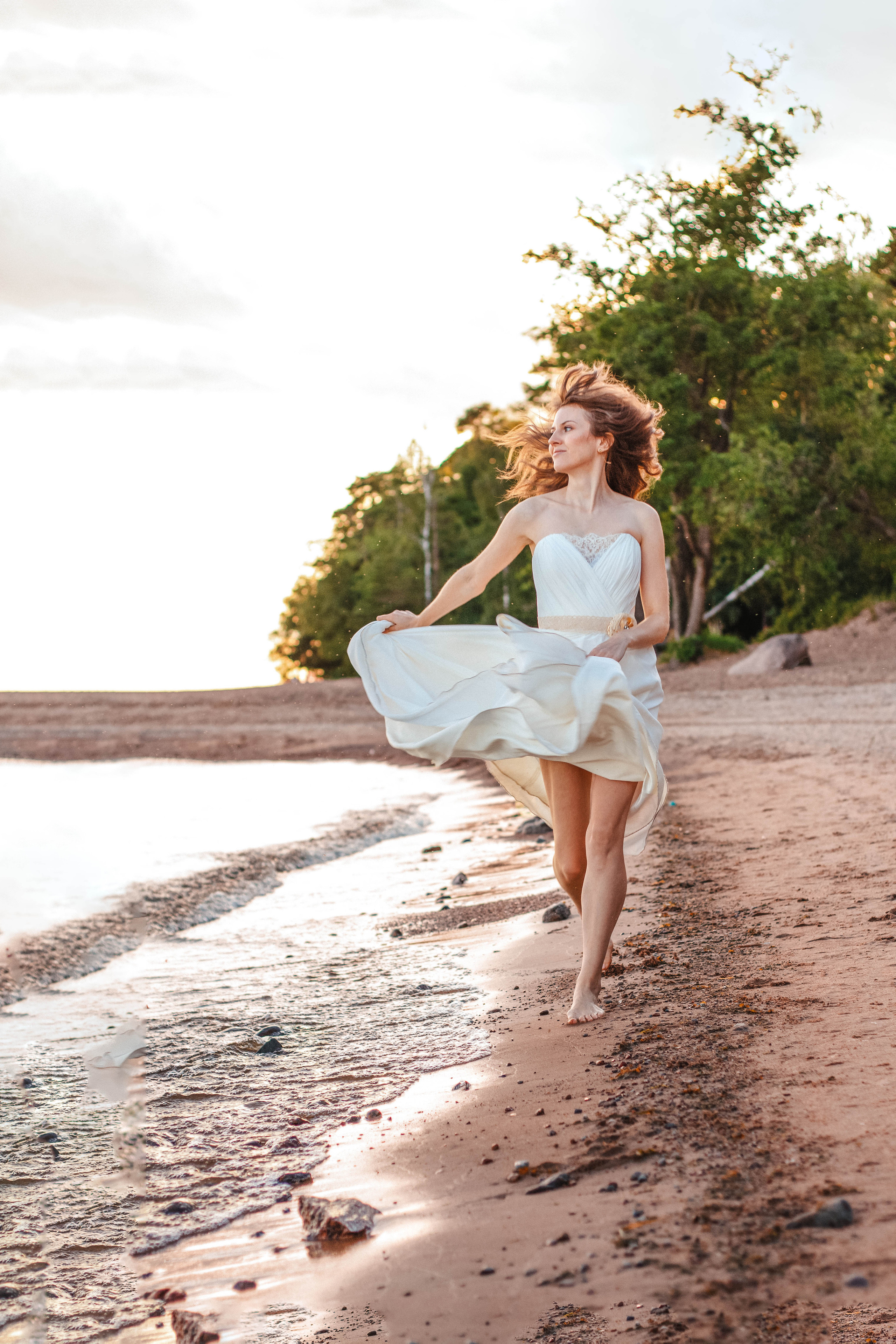 Фотосессия на пляже у залива Санкт-Петербург. Портретный фотограф в Санкт-Петербурге Анастасия Епифанова