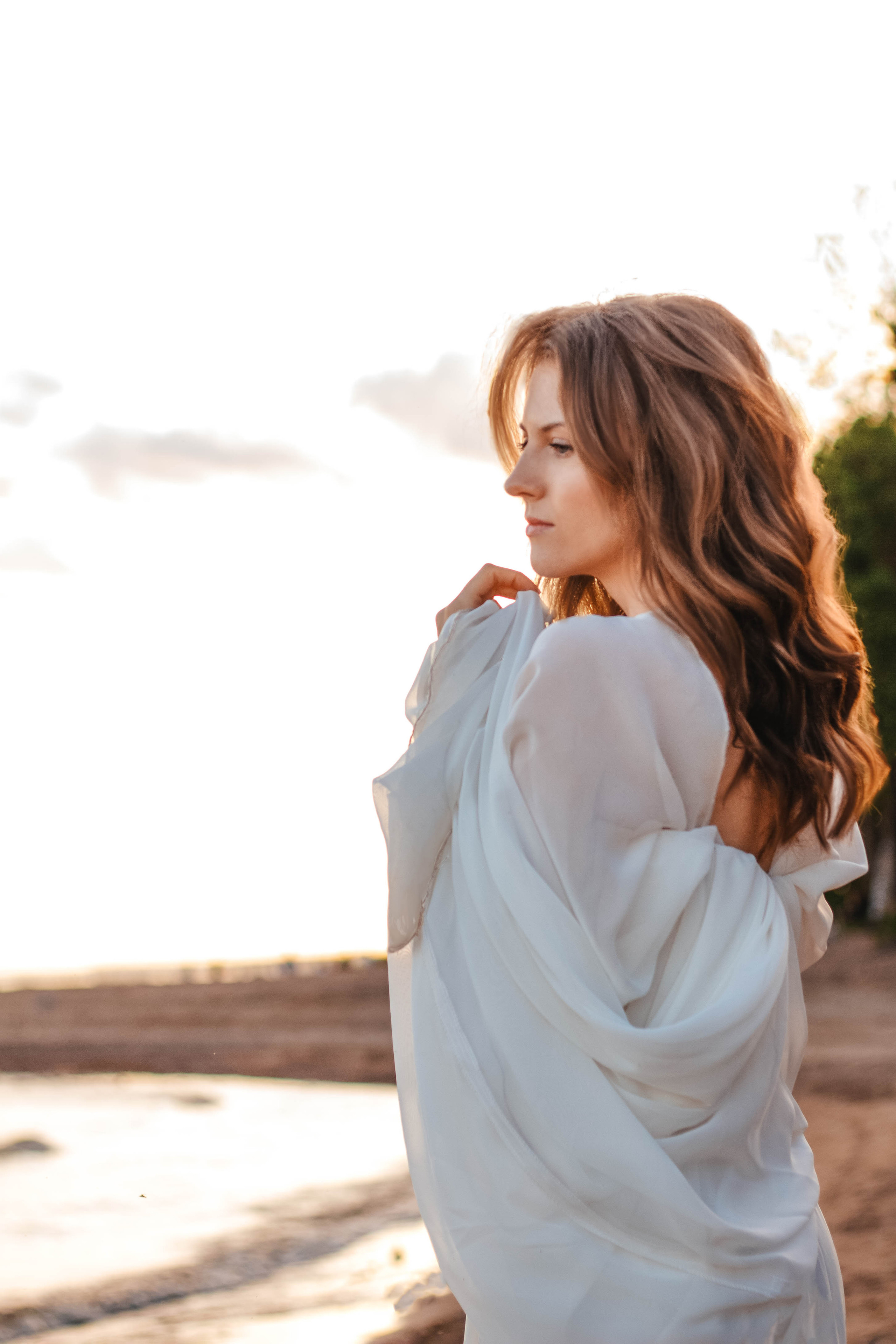 Фотосессия на пляже у залива Санкт-Петербург. Портретный фотограф в Санкт-Петербурге Анастасия Епифанова