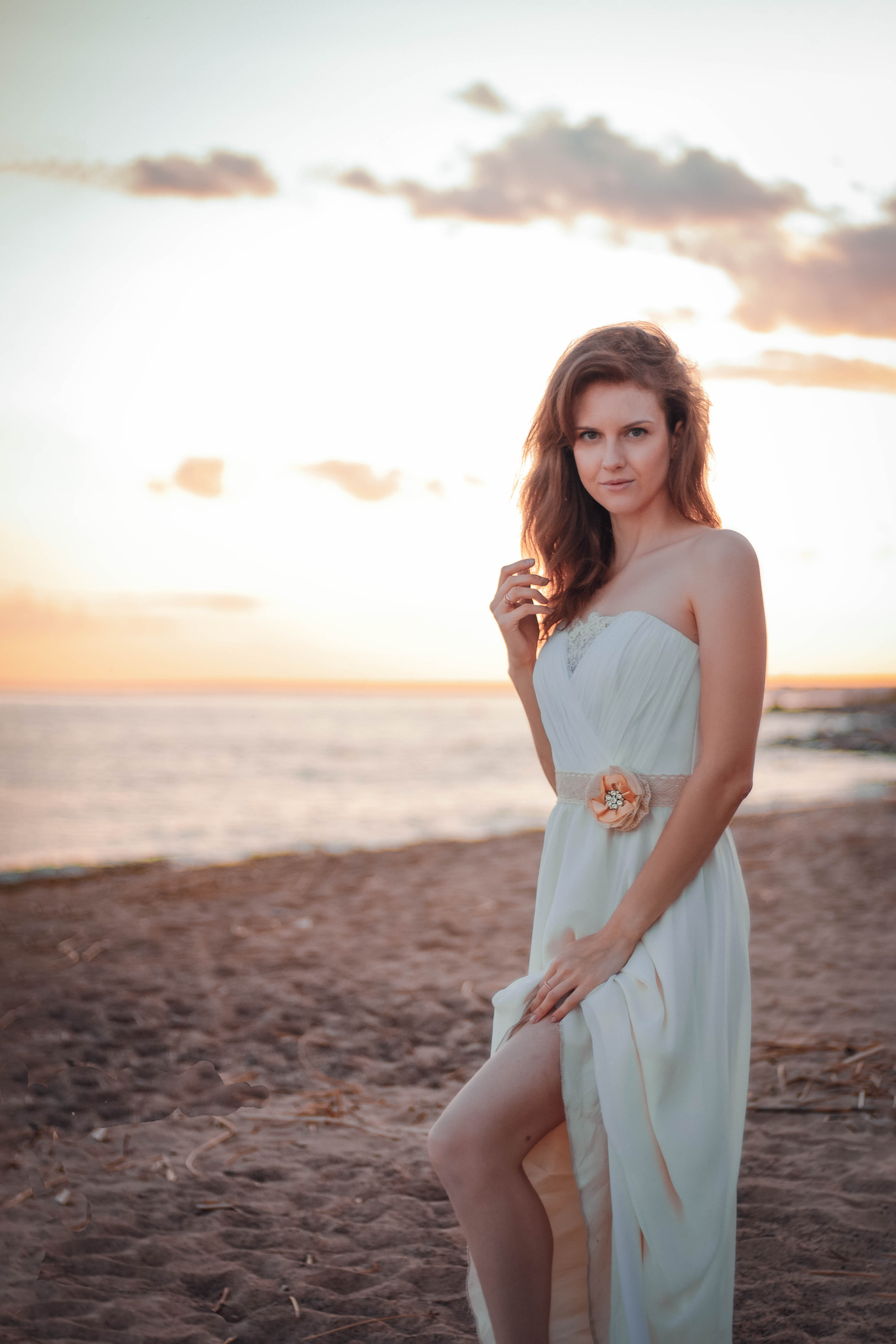 Фотосессия на пляже у залива Санкт-Петербург. Портретный фотограф в Санкт-Петербурге Анастасия Епифанова