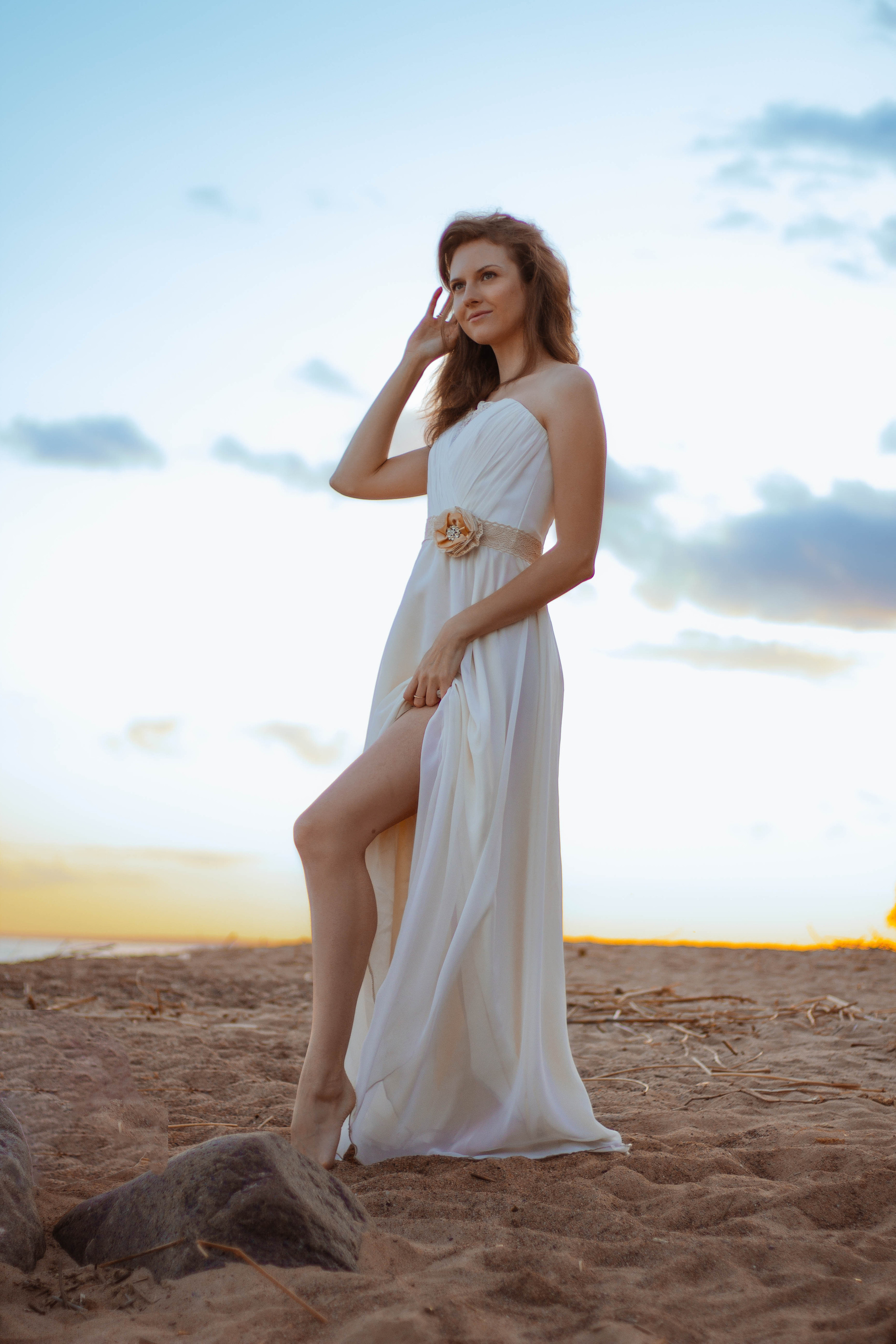 Фотосессия на пляже у залива Санкт-Петербург. Портретный фотограф в Санкт-Петербурге Анастасия Епифанова