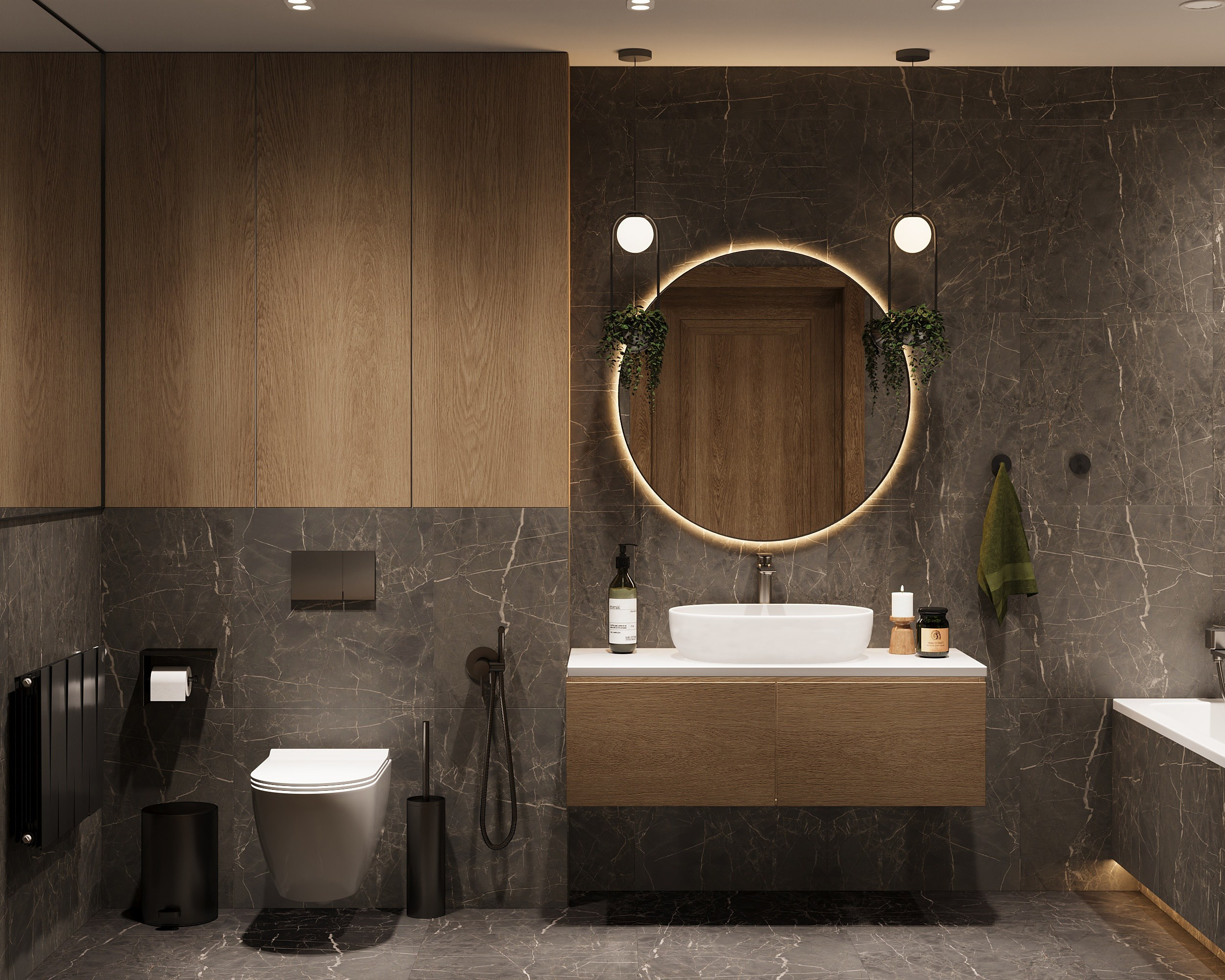 Санузлы на 1 и 2 этаже