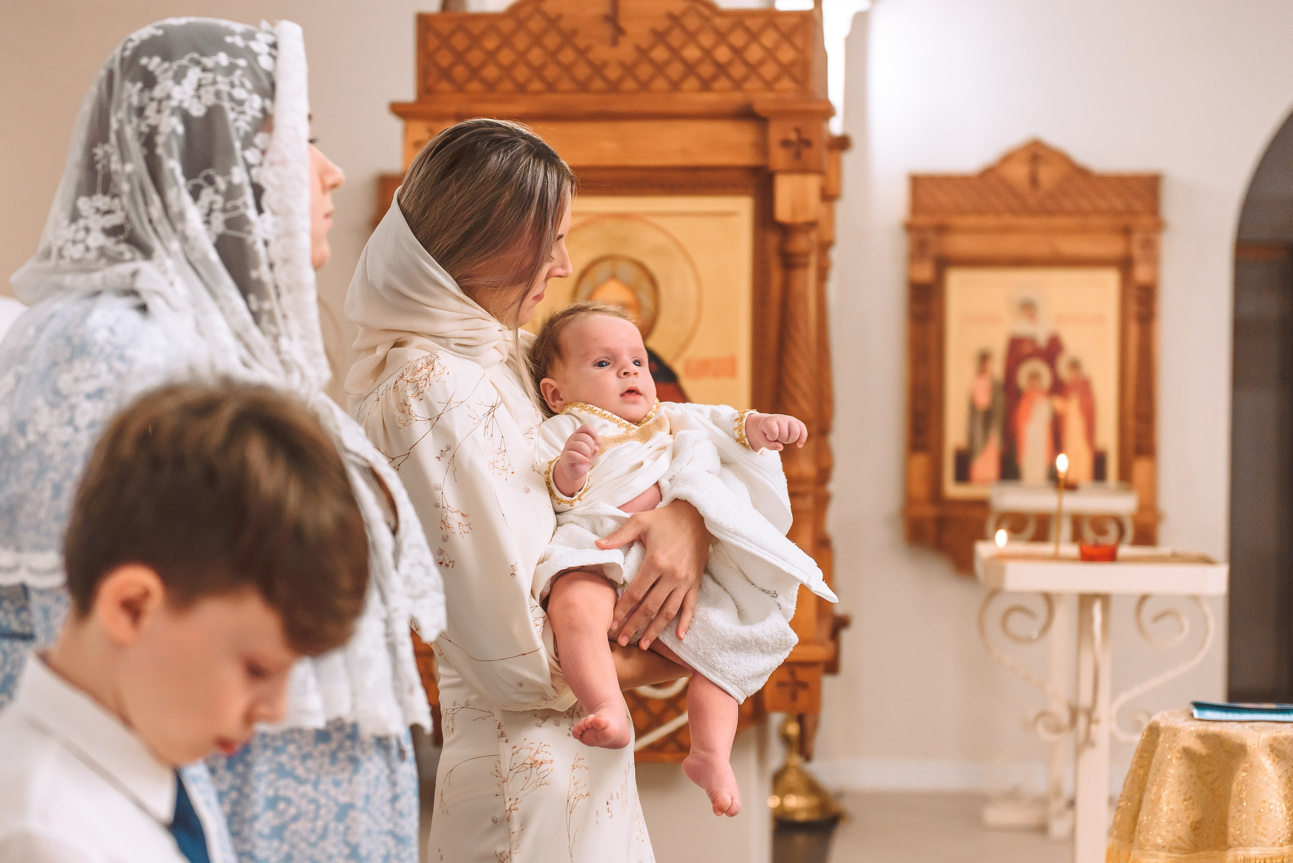 Крещение в Храме иконы Божией Матери Неупиваемая Чаша. Свадебный и семейный фотограф в Москве Юлия Винник