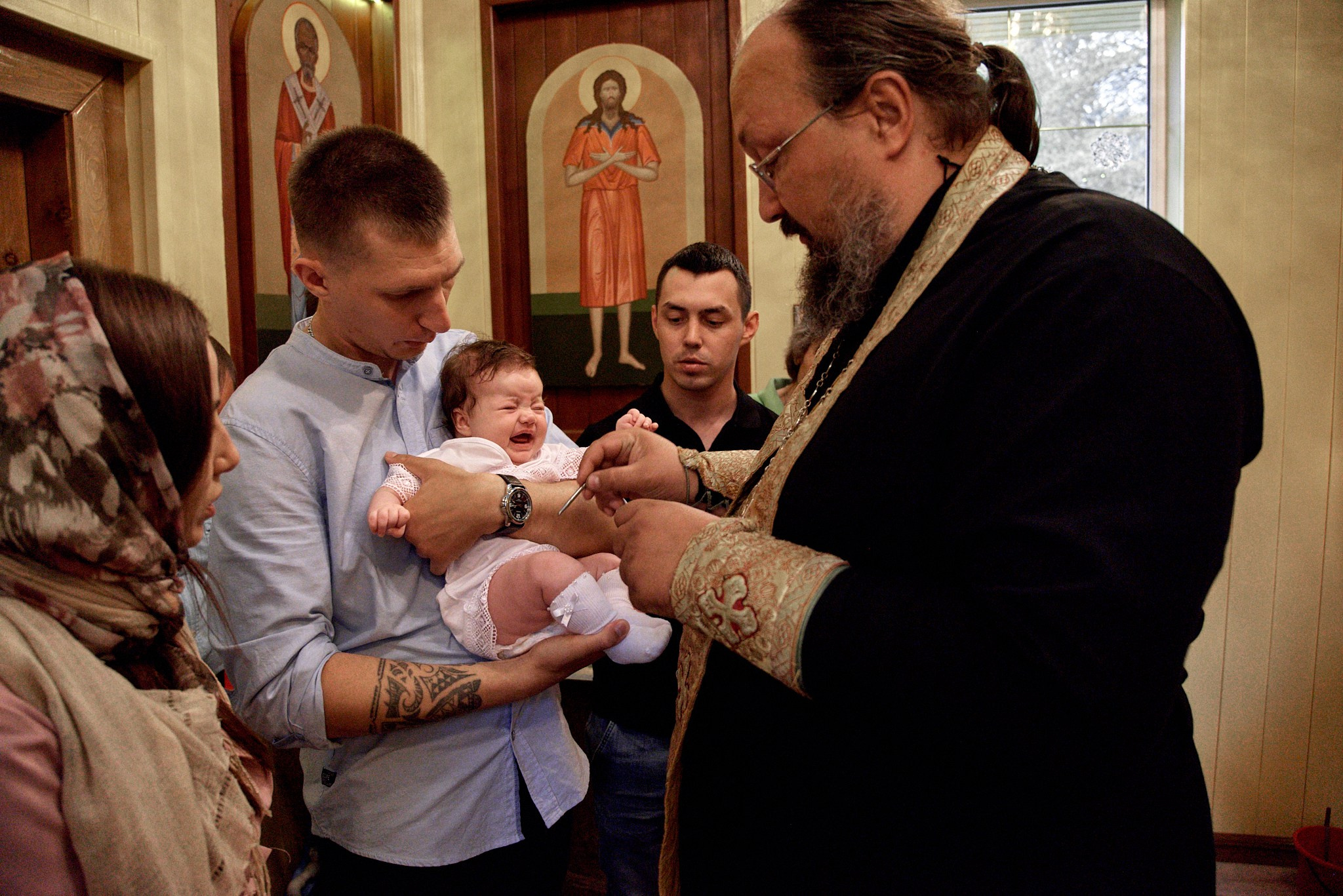 Фотосессия крещение Варвары