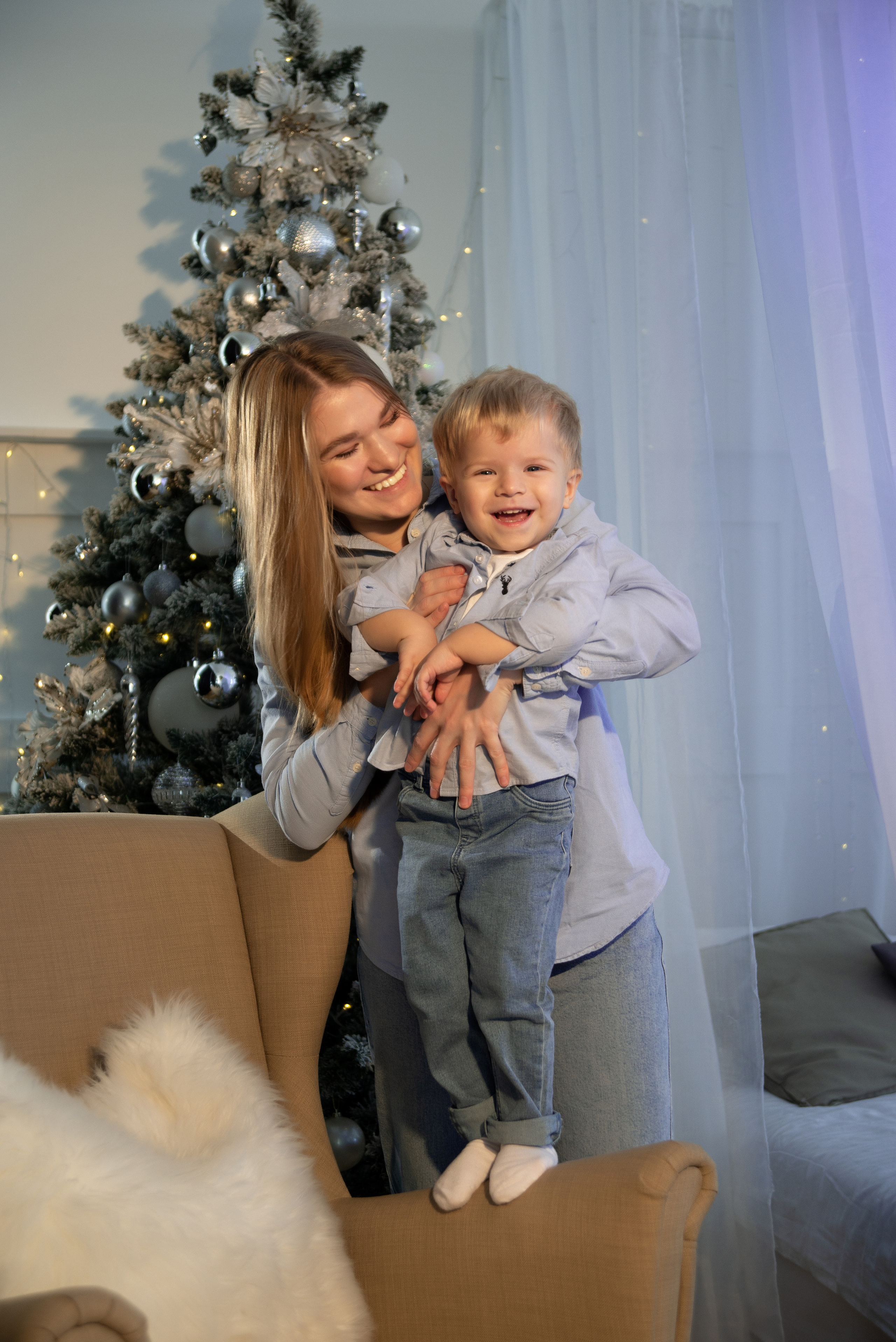 Новогодний. Фотограф Татьяна Ульянова. Съёмка выписки из роддома, Таинства Крещения