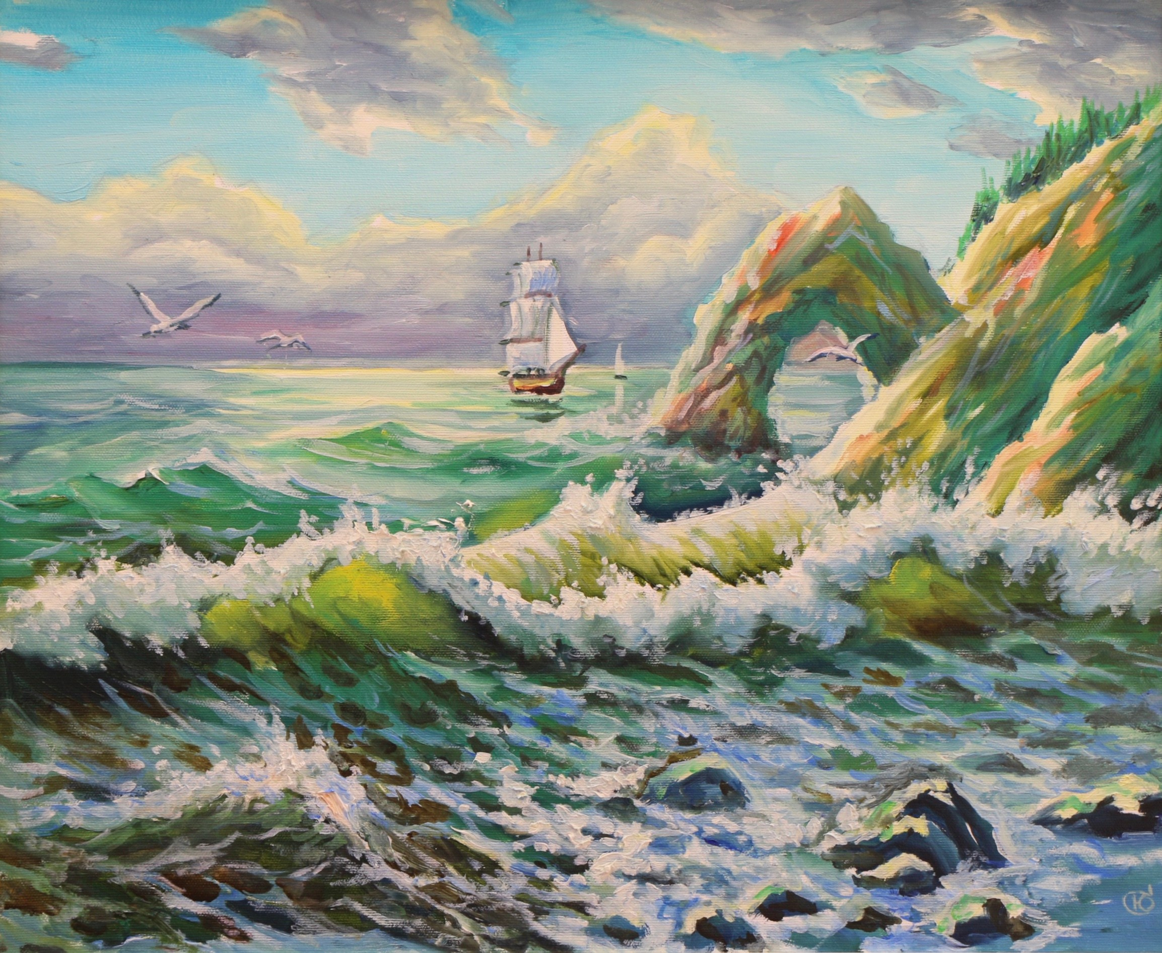 Морские пейзажи. Продажа картин маслом на холсте в г. Ялта