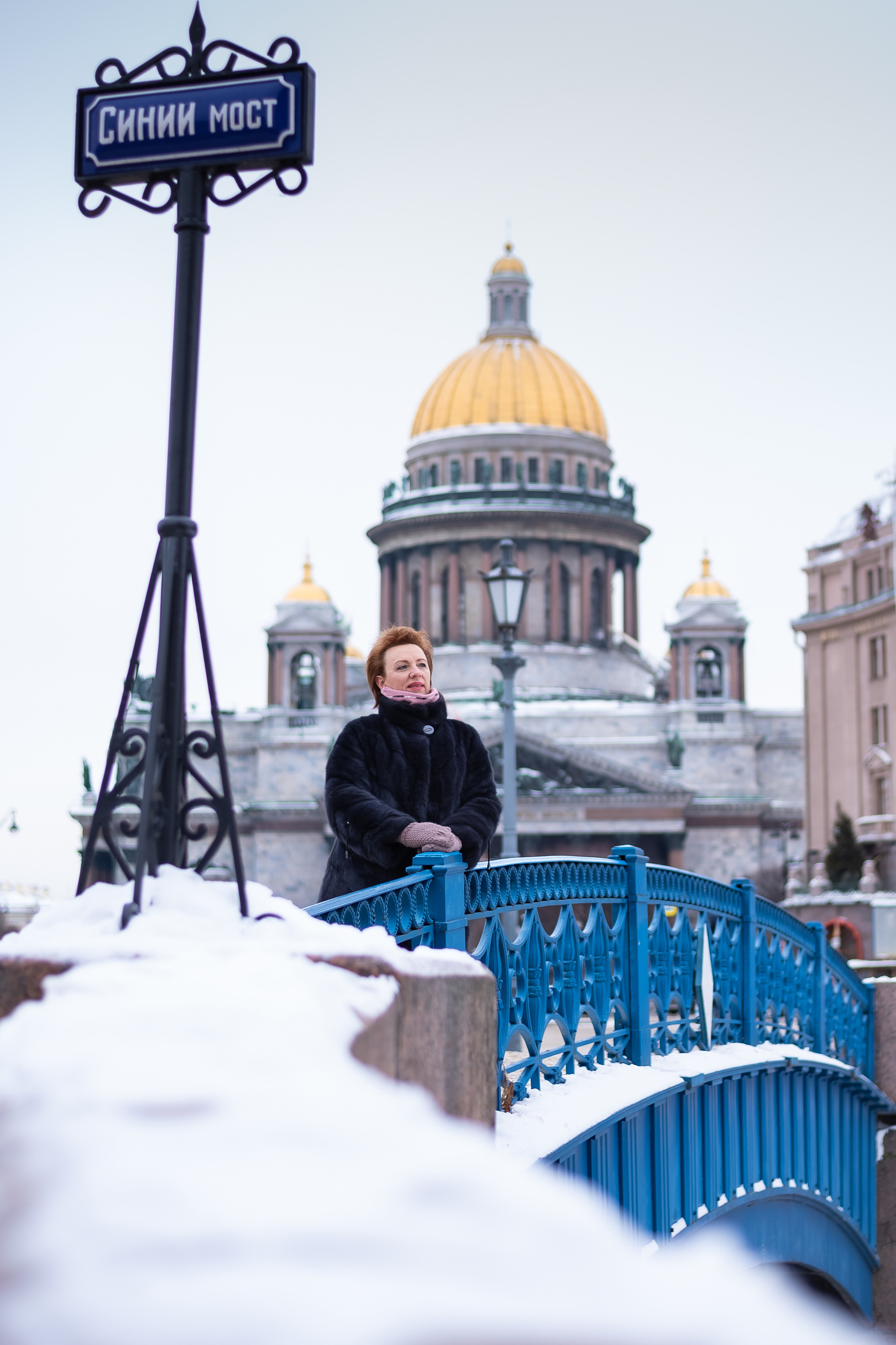 Прогулка около Синего моста и Исаакиевского собора зимой. КОНТЕНТ | БРЕНД фотограф Санкт-Петербург — Жанна Олтаржевская