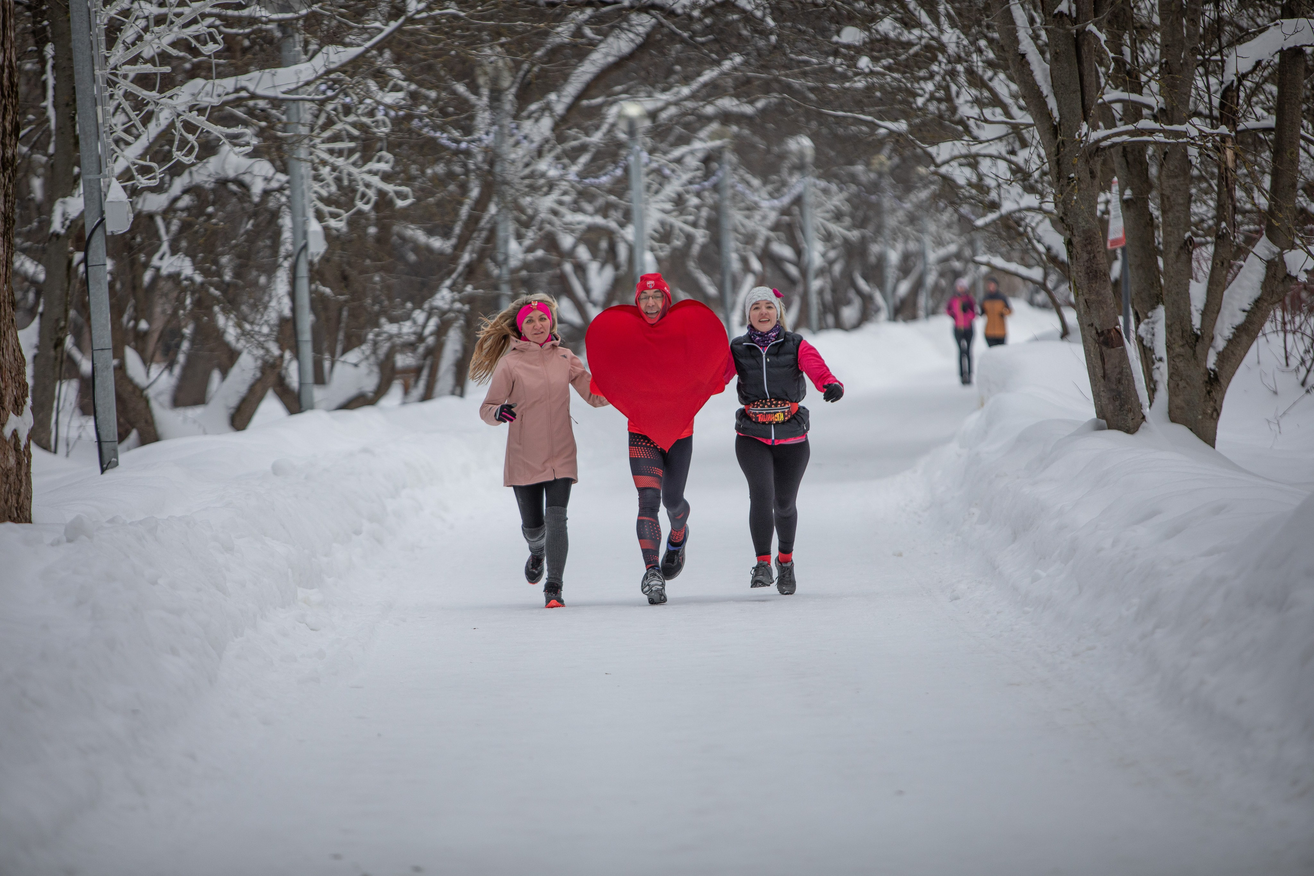 5 вёрст в Тушино, День влюбленных, 91 забег, 17 февраля 2024 г. Фотограф Сергей Ловкий
