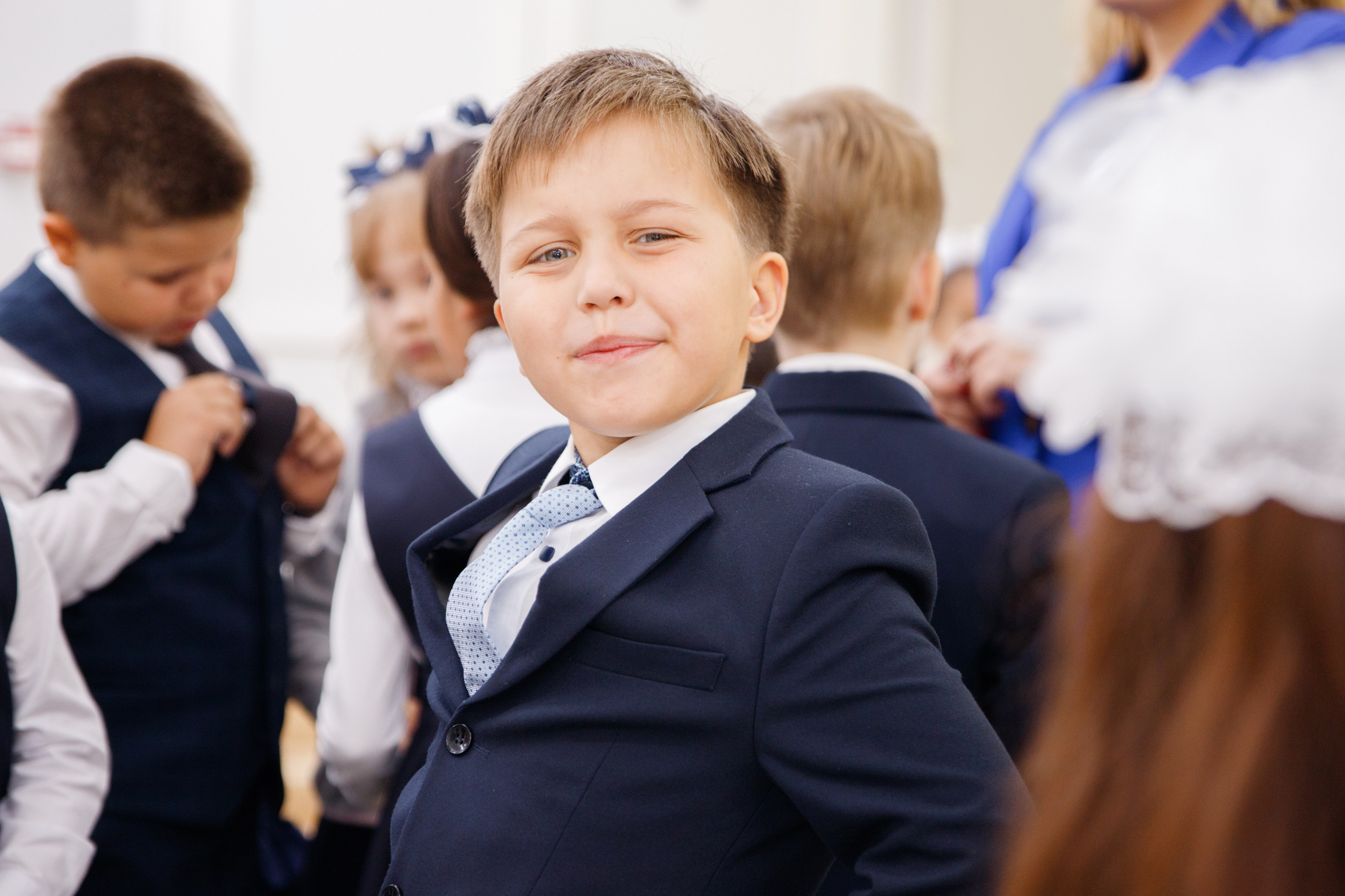 Репортажная съемка первого сентября для первоклассников. Семейный и школьный фотограф в Москве Анна Ткач