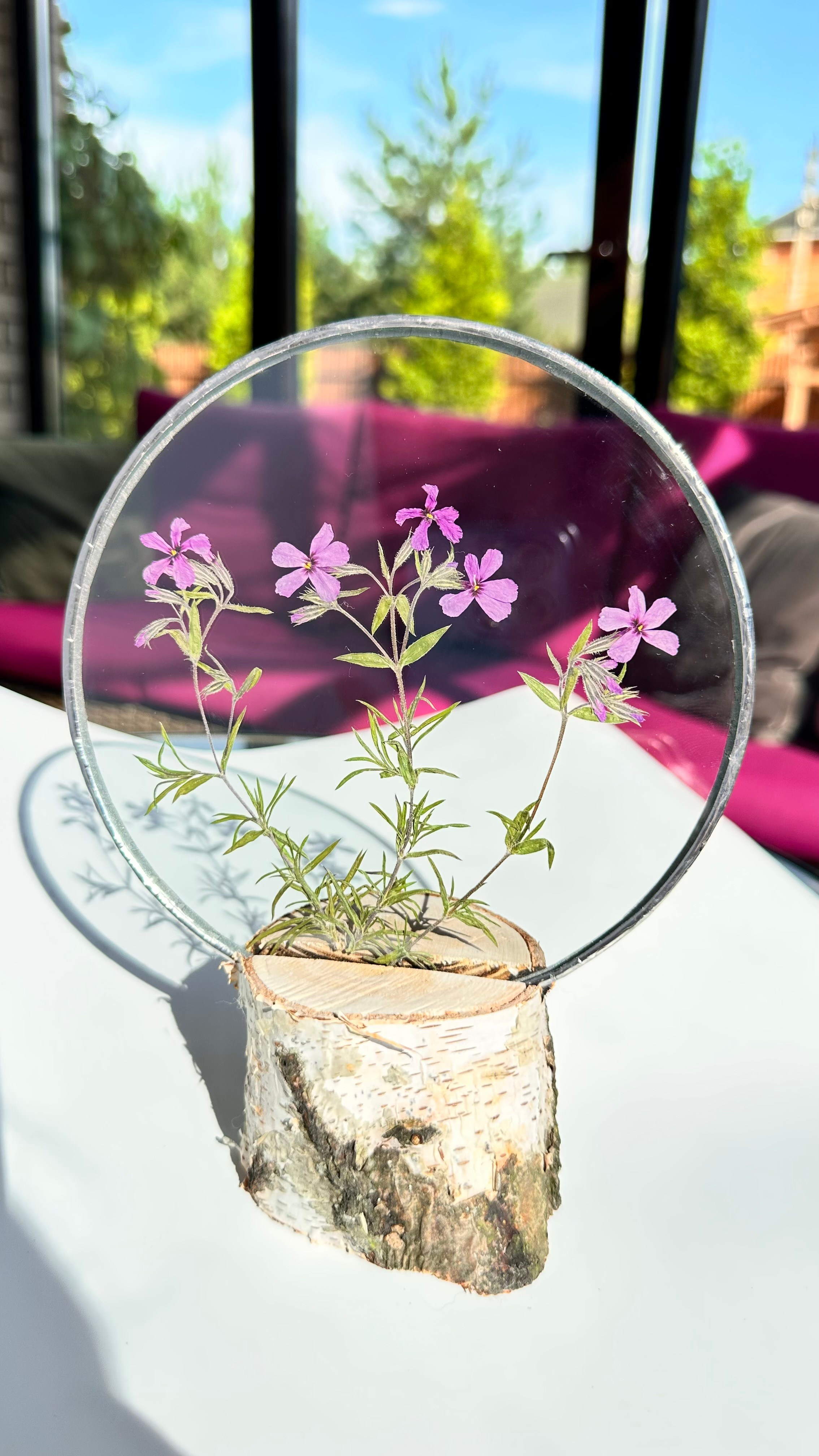 Гербарий в стекле с сухоцветами (витраж в технике тиффани в наличии и на заказ). Гербарий в стекле, интерьерные панно, витражи с сухоцветами в технике тиффани