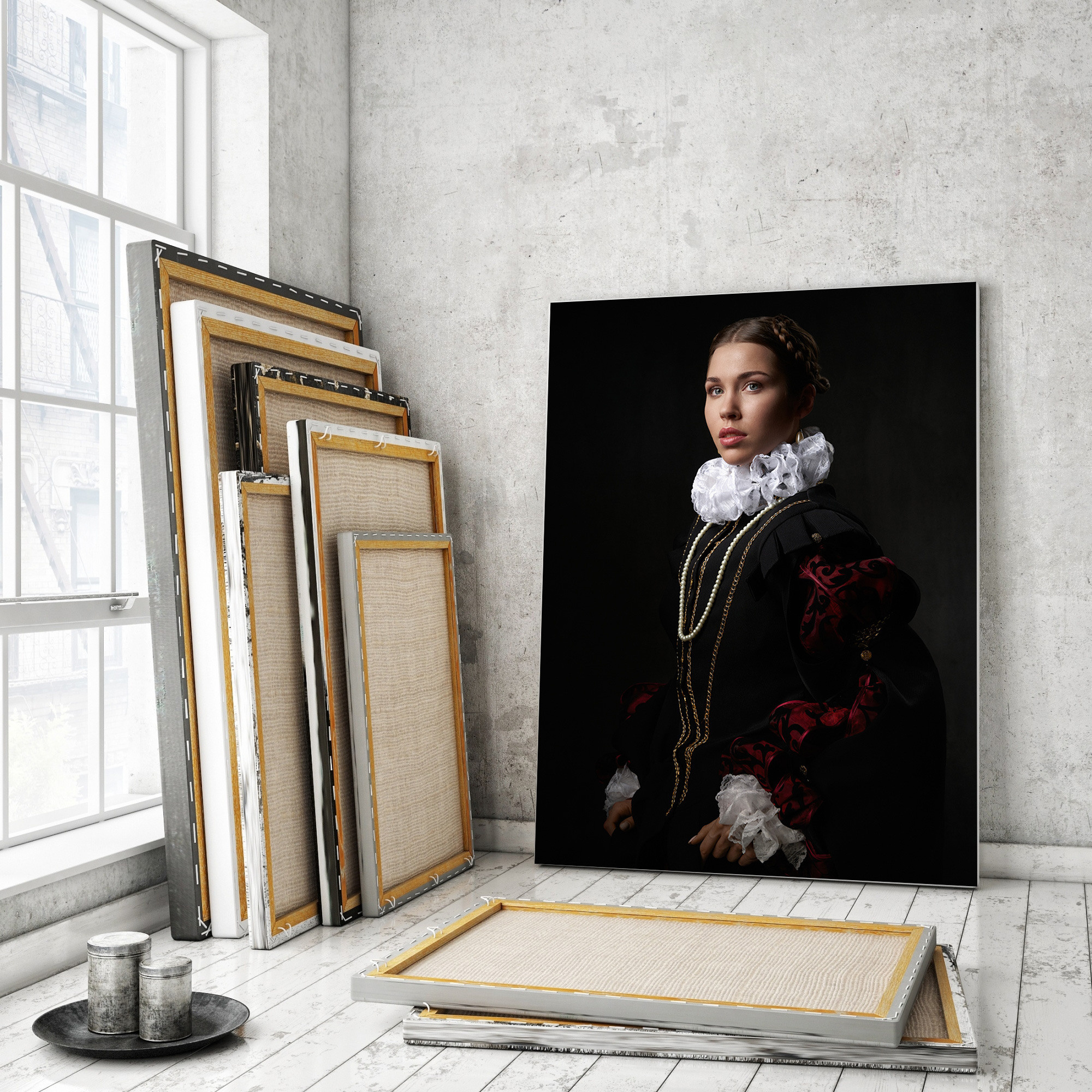 Аристократический женский портрет — художественная фотосессия в стиле Возрождения, Санкт-Петербург. Сергей Горшенин — профессиональный фотограф