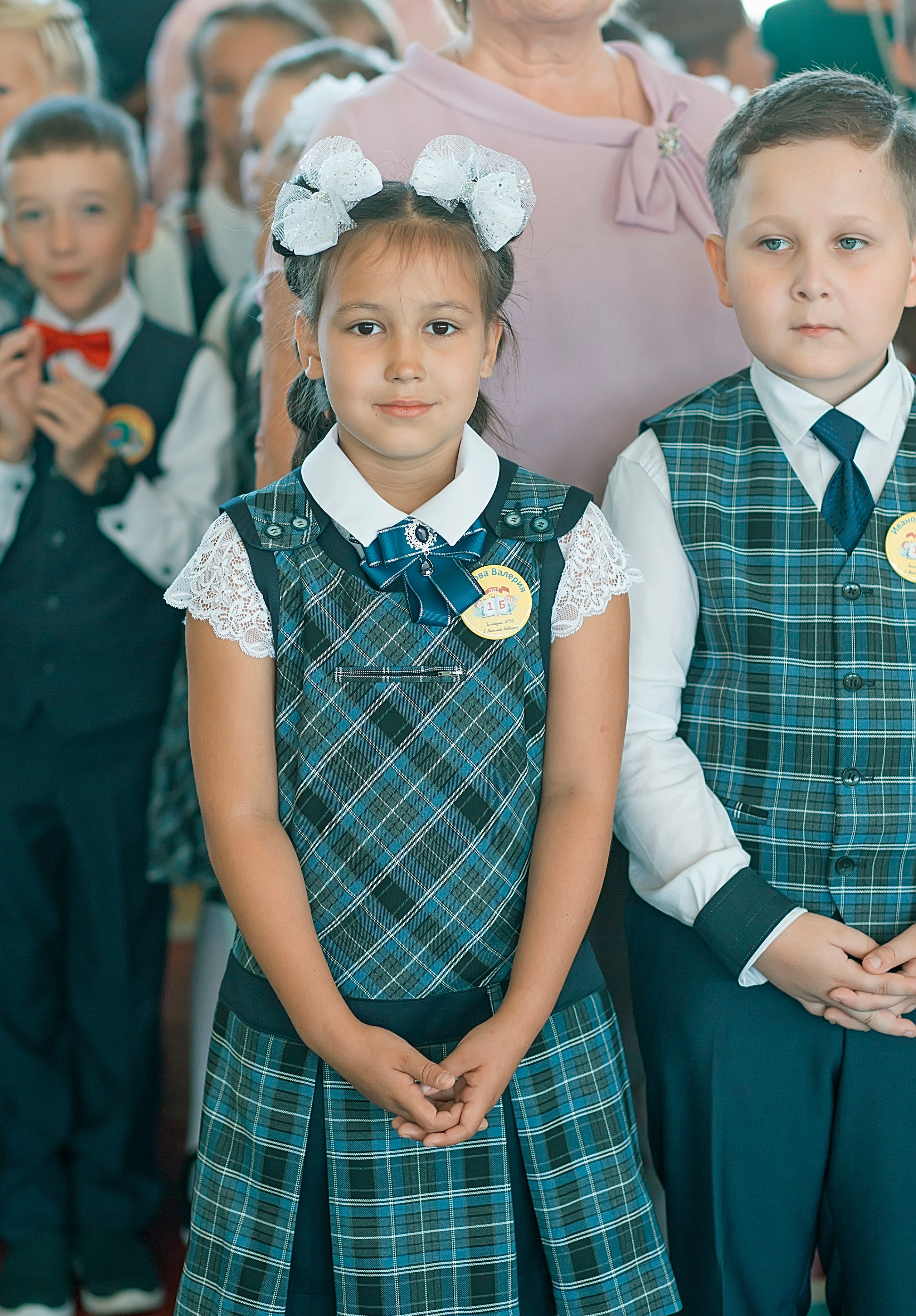 Первый класс линейка, в классе, портреты. Семейный и детский фотограф в Нижнем Новгороде