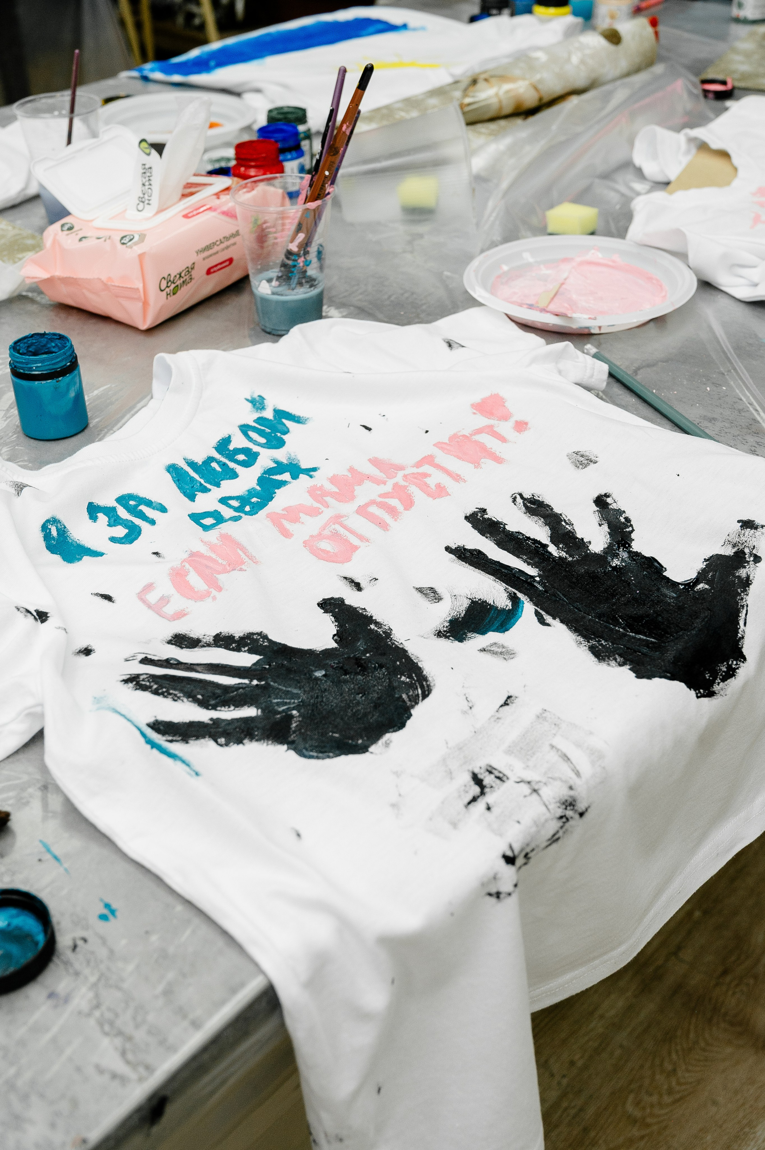 Детский День рождения. Мк роспись футболок. Alice_insomnia