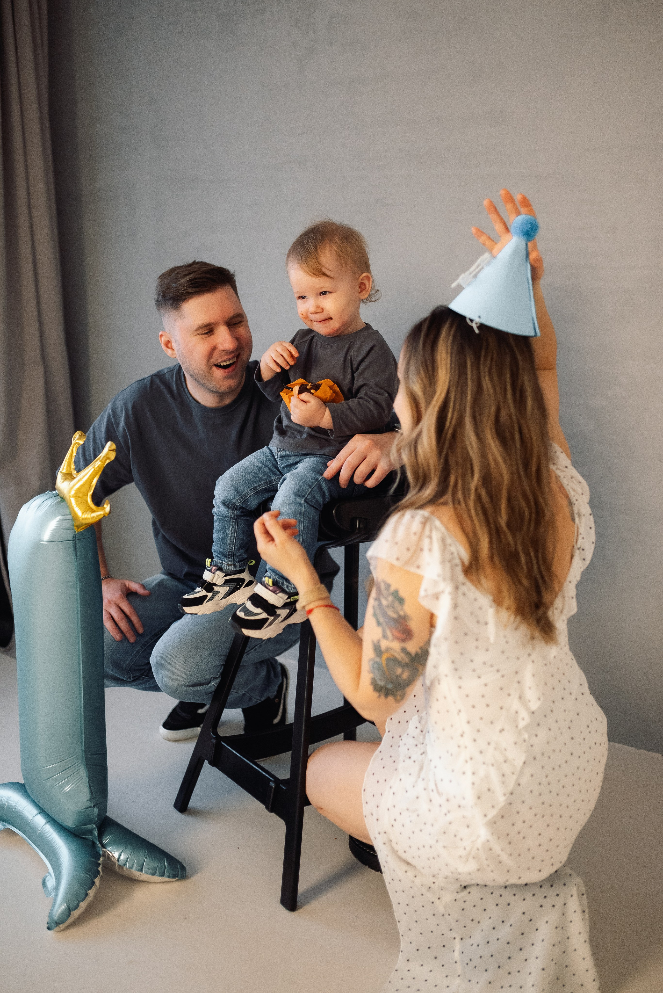 Годовасие с мамой и папой. Семейный и детский фотограф в Щелково Алена Дробот