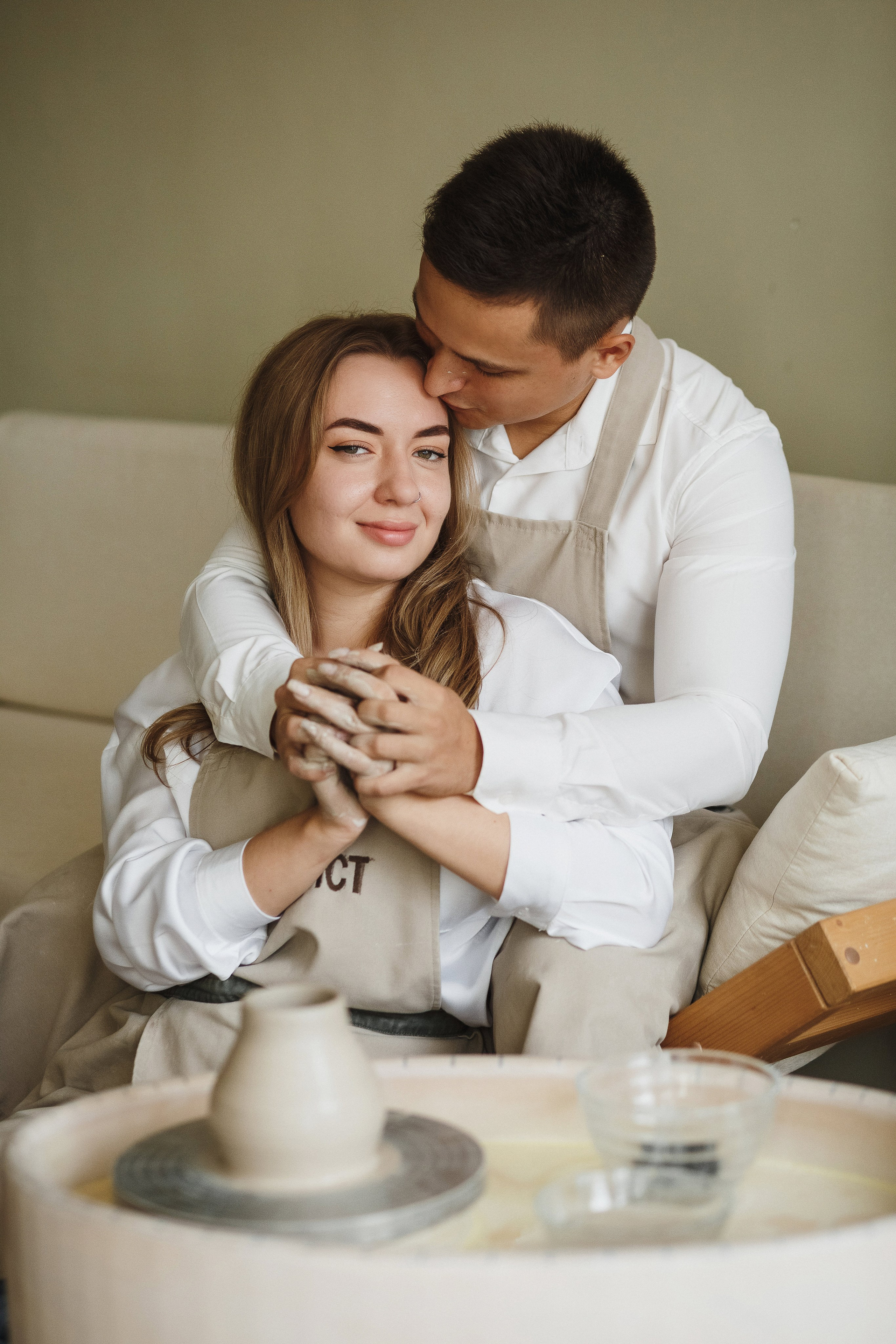 Гончарная мастерская «Керамист» Таганрог — фотосессия Димы и Яны на улице Смирновский. Свадебный и семейный фотограф в Таганроге Бакарюк Антон