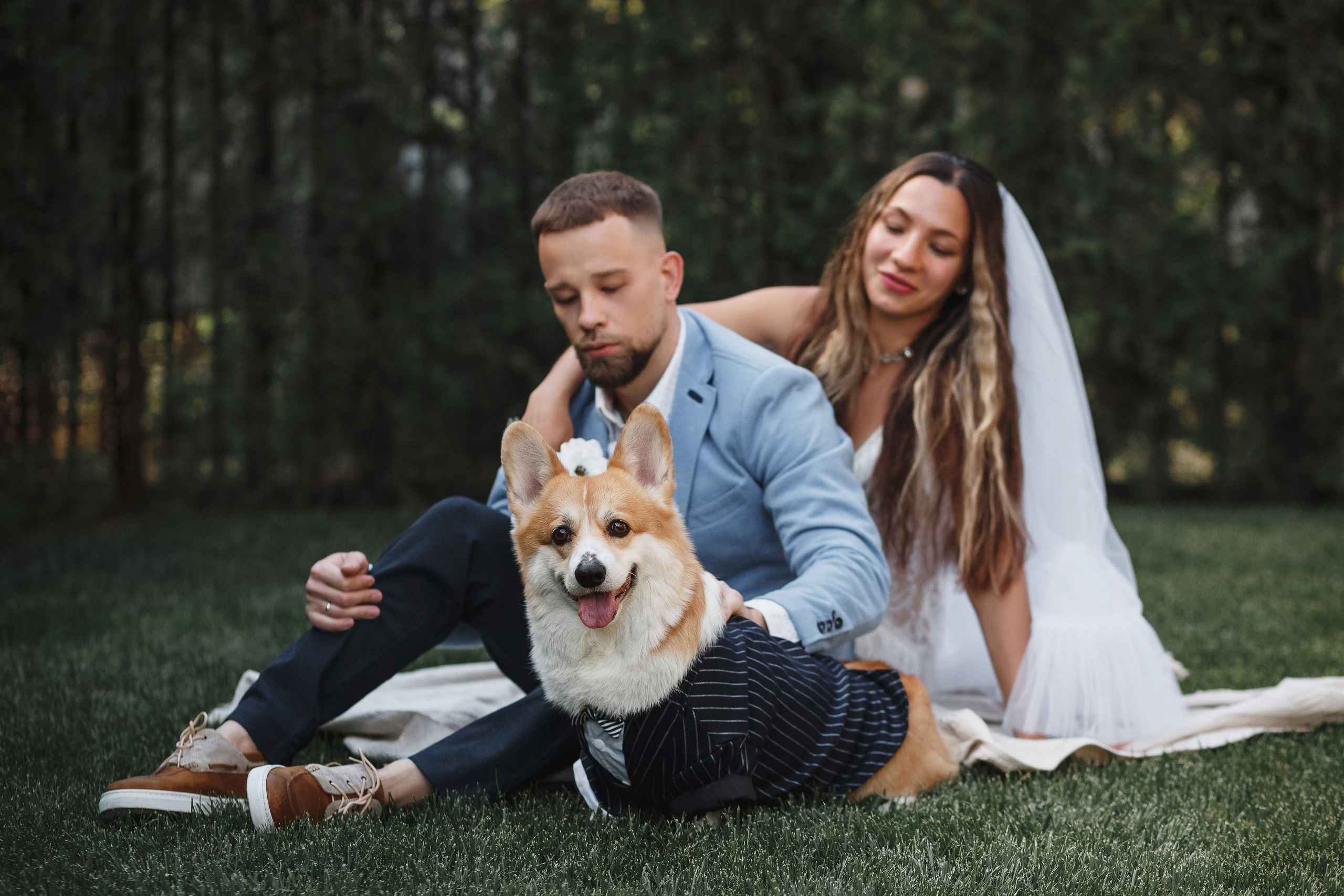 Фотосессия в Таганроге: Денис и Маша с их очаровательной собакой. Свадебный и семейный фотограф в Таганроге Бакарюк Антон