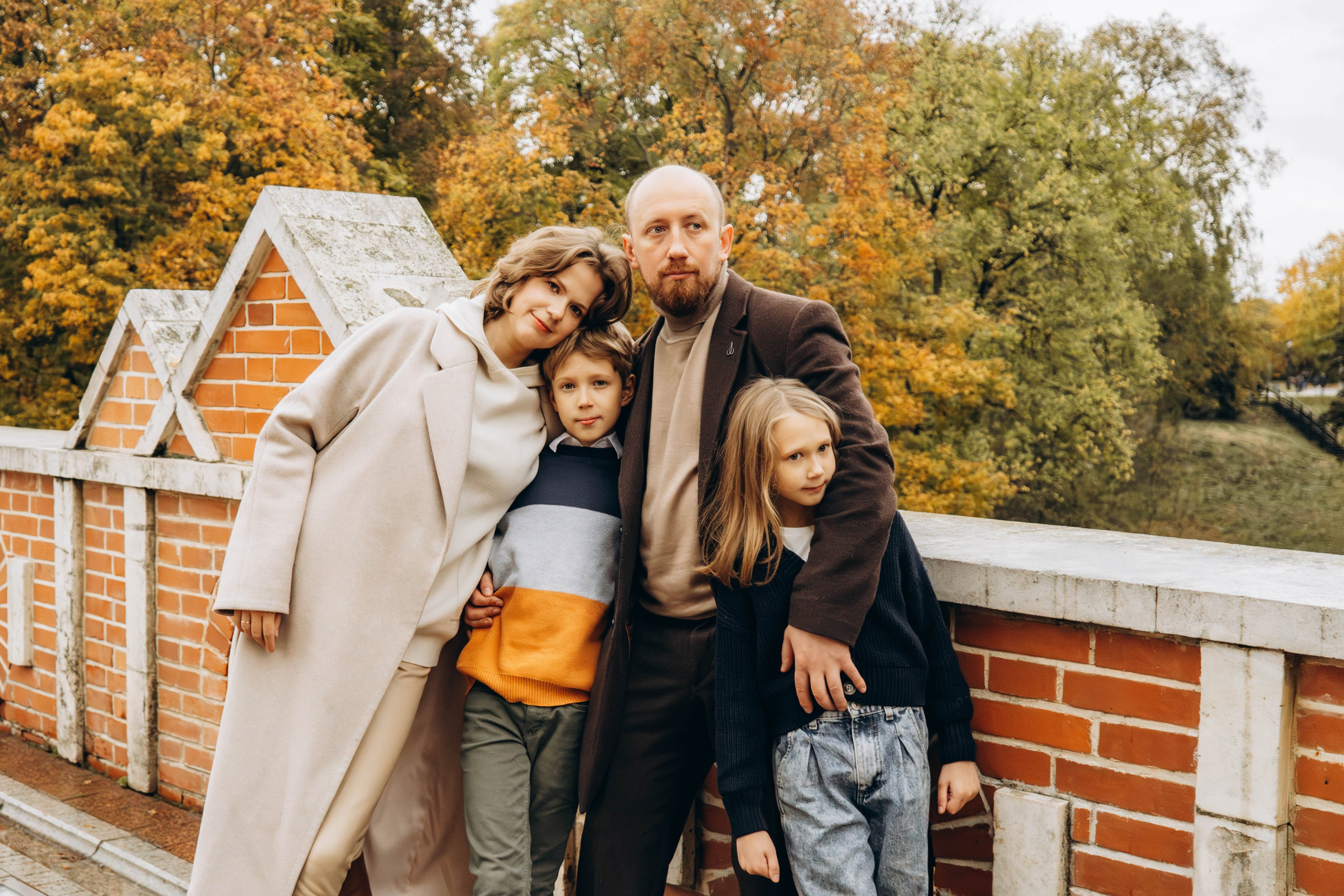 Осенняя семейная съемка в парке Царицыно. Фотограф Москва Валерия Веденина