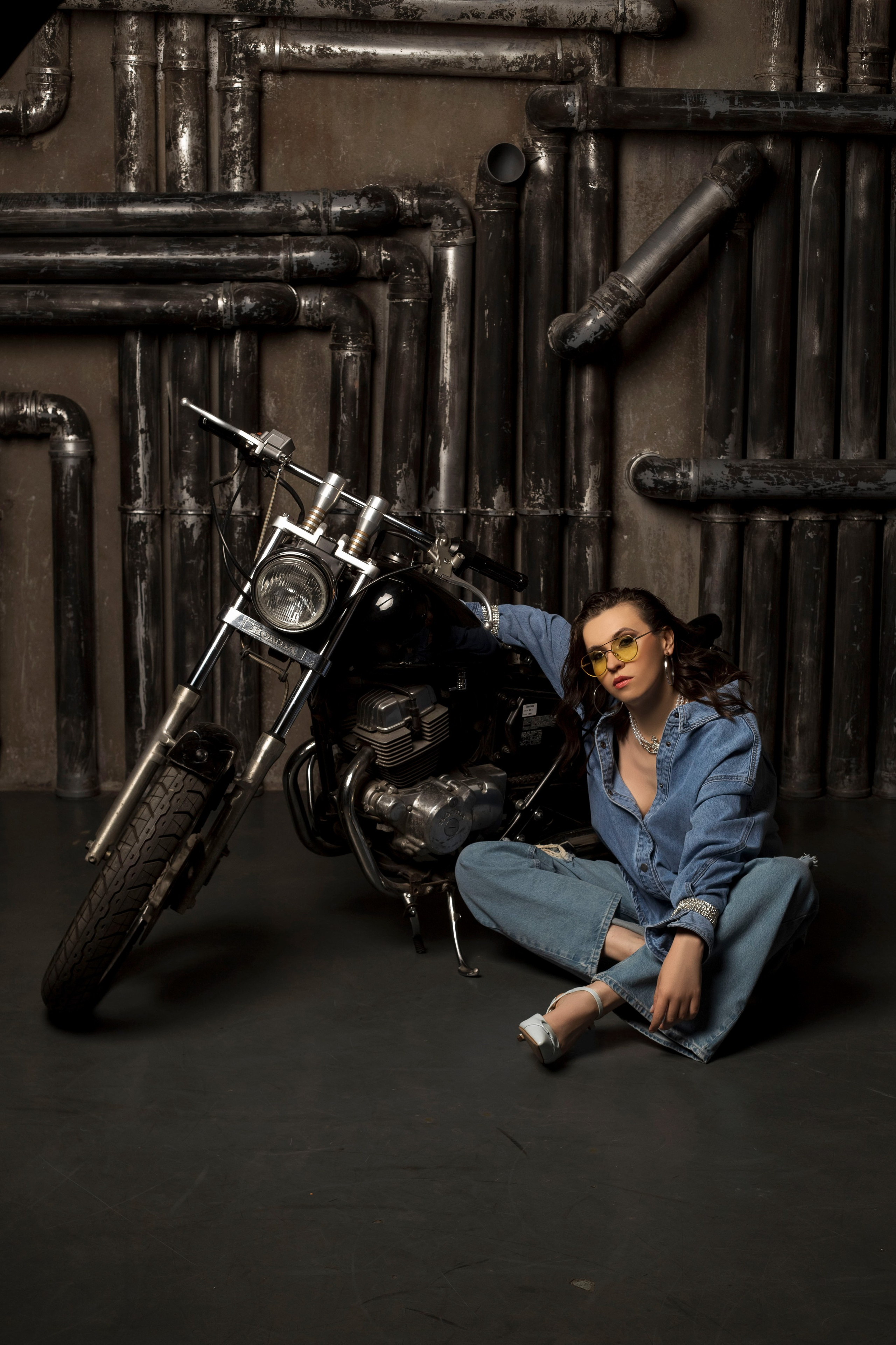 Фотосессия на мотоцикле