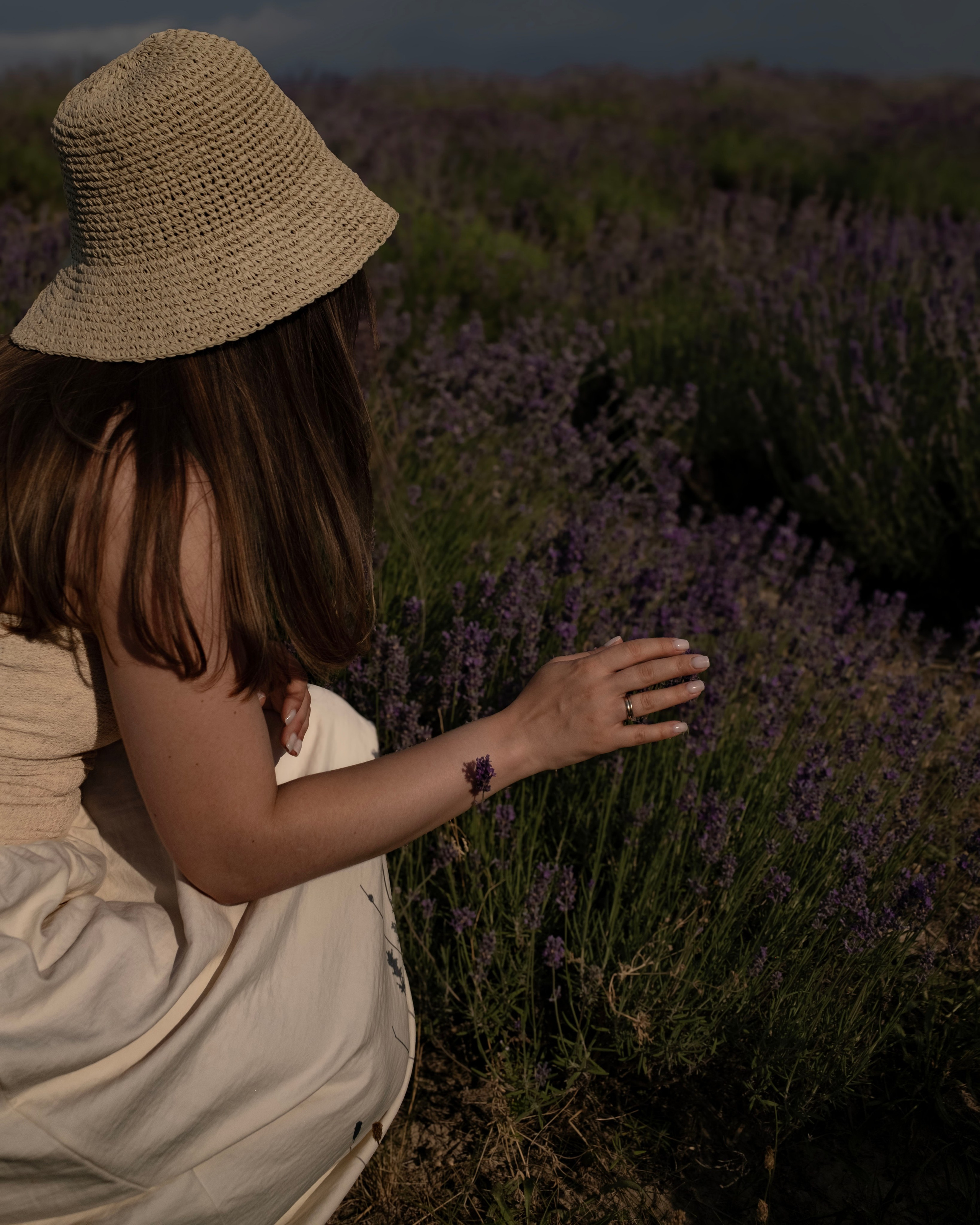 On a lavender field. Portrait photographer Olga Prokopova based in Budapest