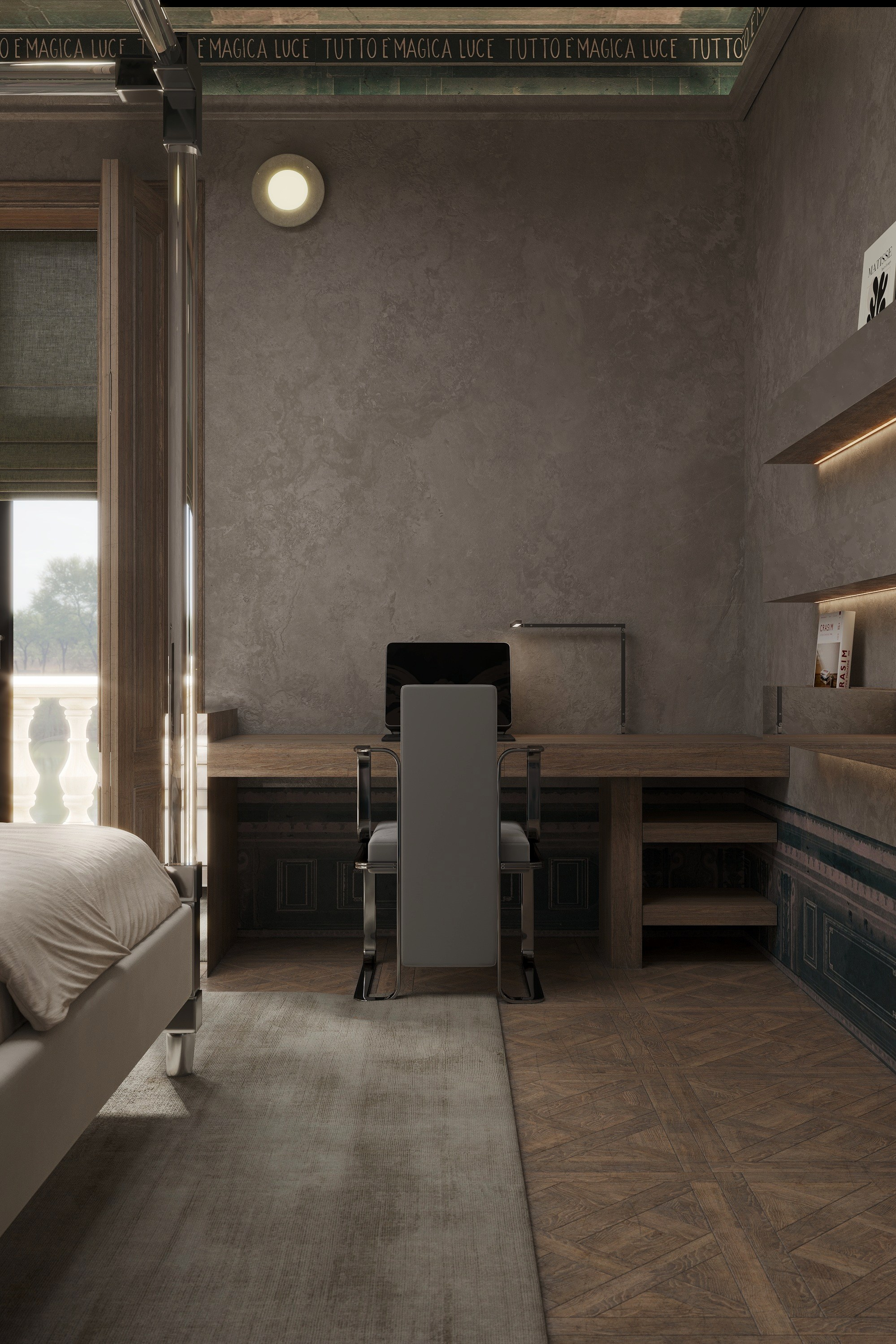 3д визуализация спальни в коттедже г. Никосия. Ксения. 3D‑визуализатор