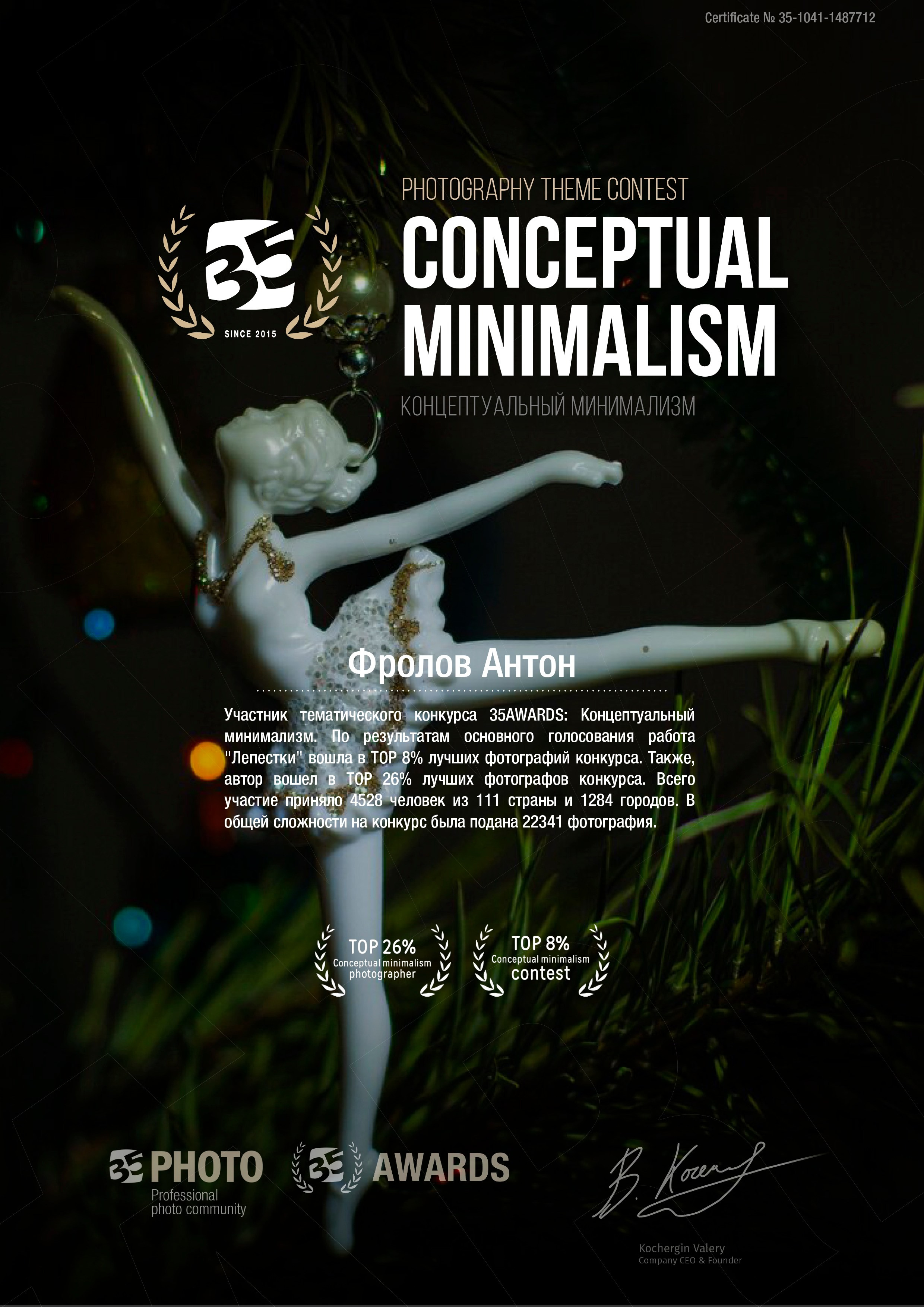 Участие в международных фотоконкурсах 35AWARDS. #antonfotomaster Фотограф, мастер нейровизуала в Москве Антон Фролов