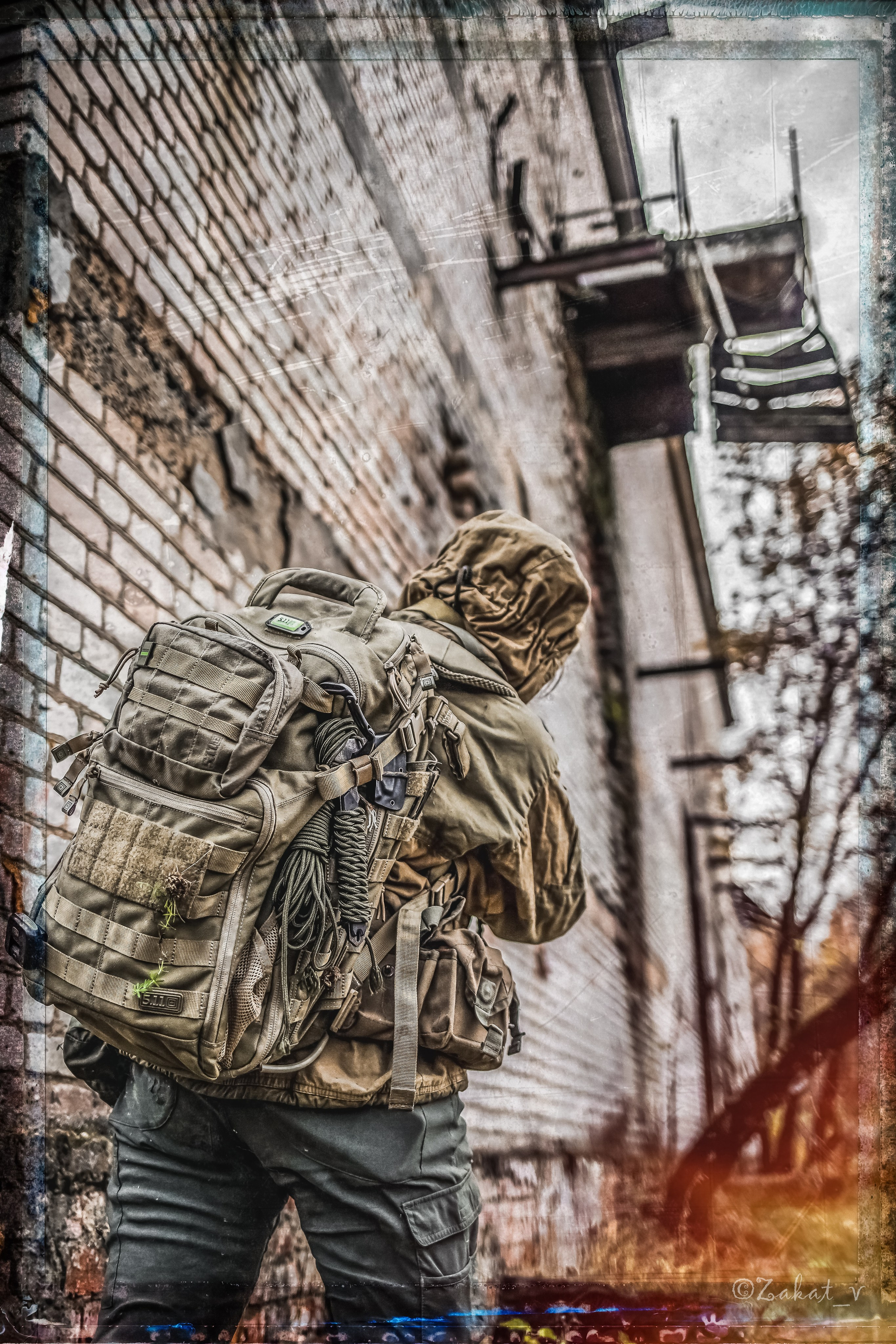 Жанровая постановочная фотосъемка «Сталкер Ракета». Репортажный фотограф, Москва, Закат