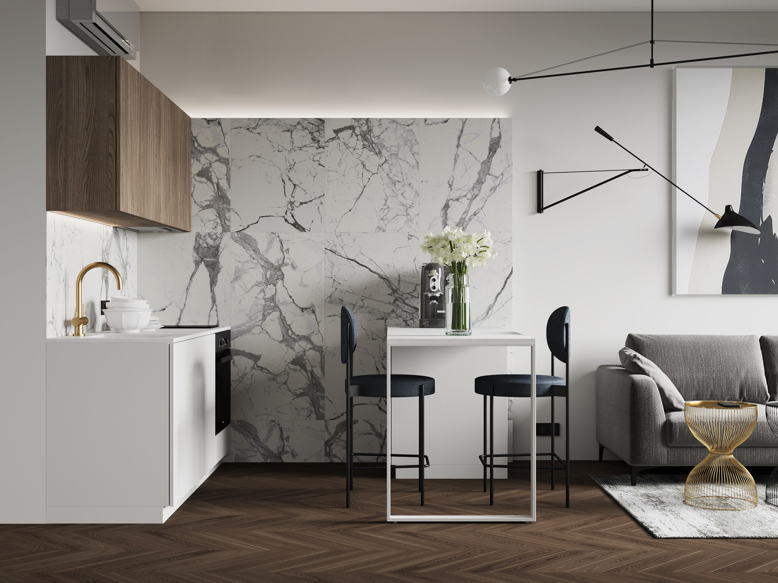 Береговой, 45 м². Дизайн интерьера | Кирилл Маркевич