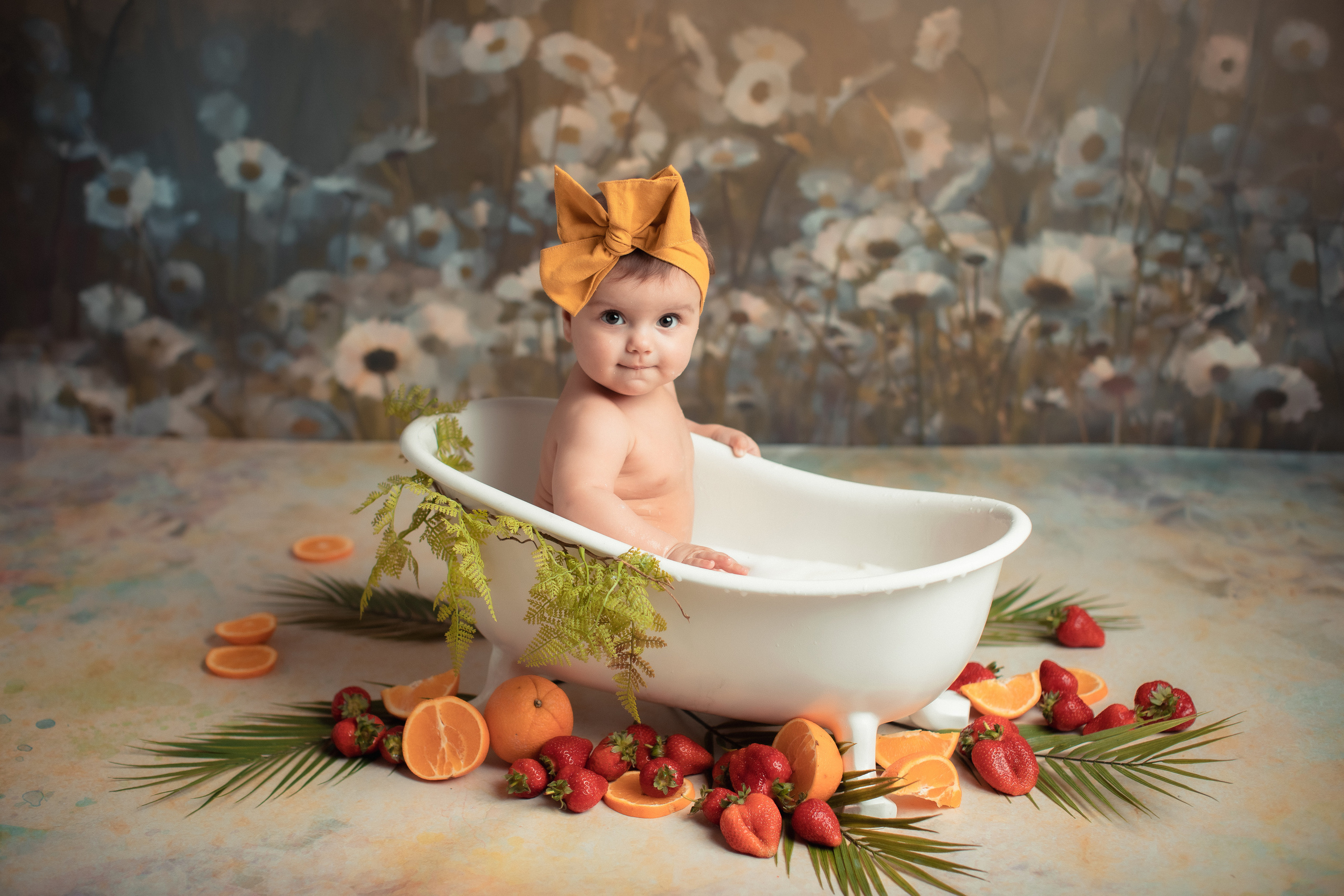 Молочные ванночки (доплата 1000 руб). Фотограф новорождённых и детей до года на КМВ