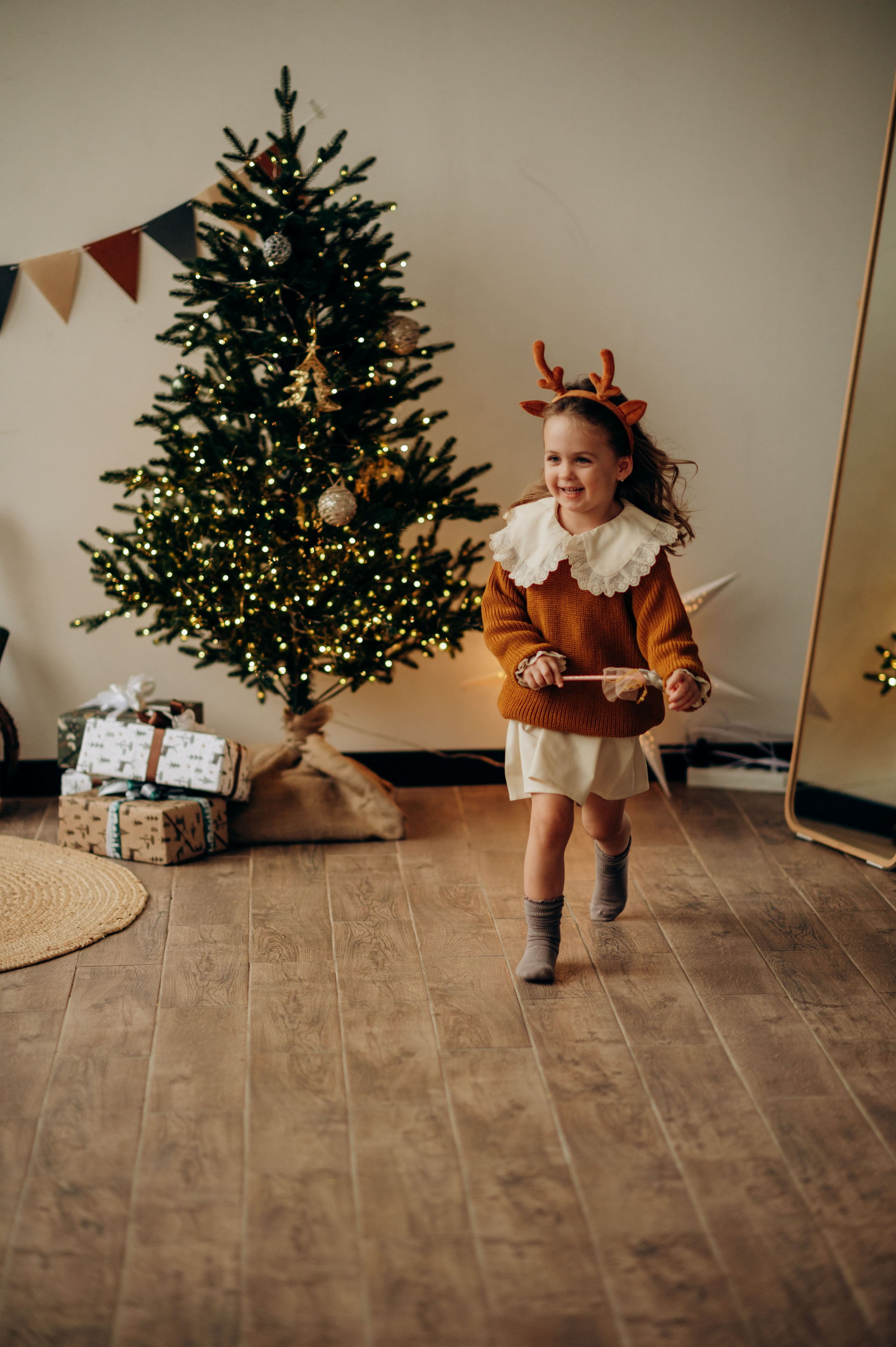 Семейная новогодняя фотосессия в студии. Семейный фотограф в Домодедово и Москве Елена Пичугина