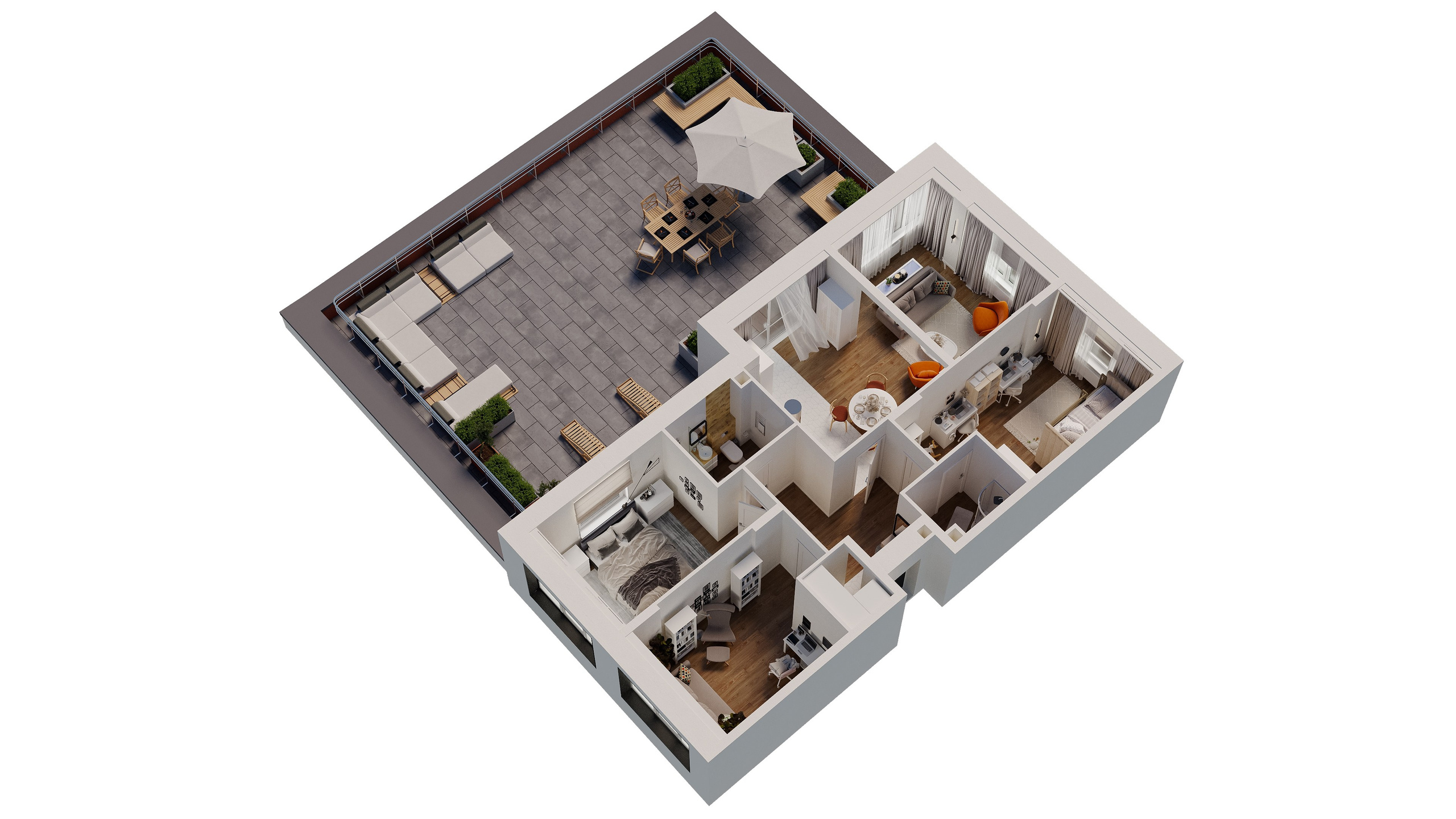 3D планировки. 3D визуализация интерьера и архитектурной среды