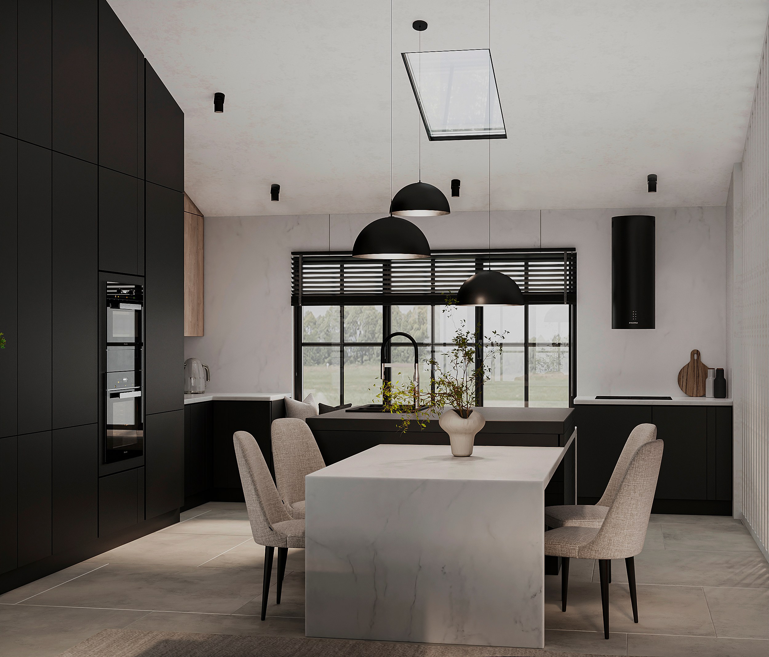 Кухня — Гостиная и прихожая в одном помещении 🤍