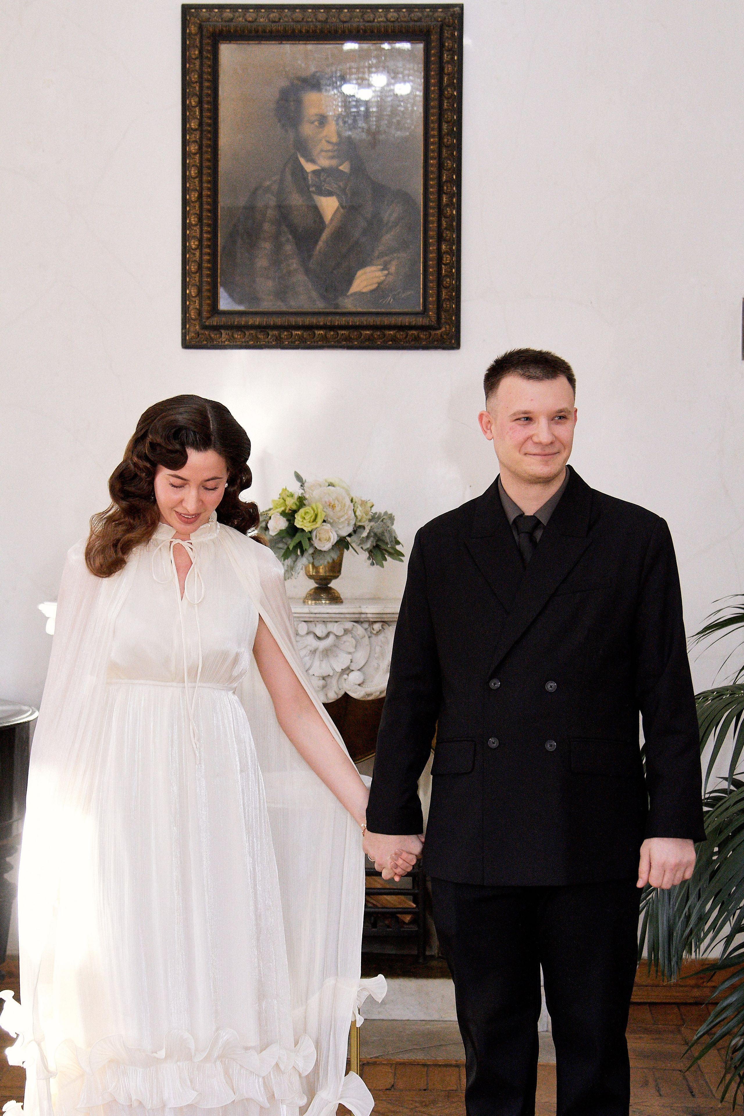 Торжественное бракосочетание в библиотеке им. Пушкина. Свадебный фотограф в Москве Приятелева Ангелина