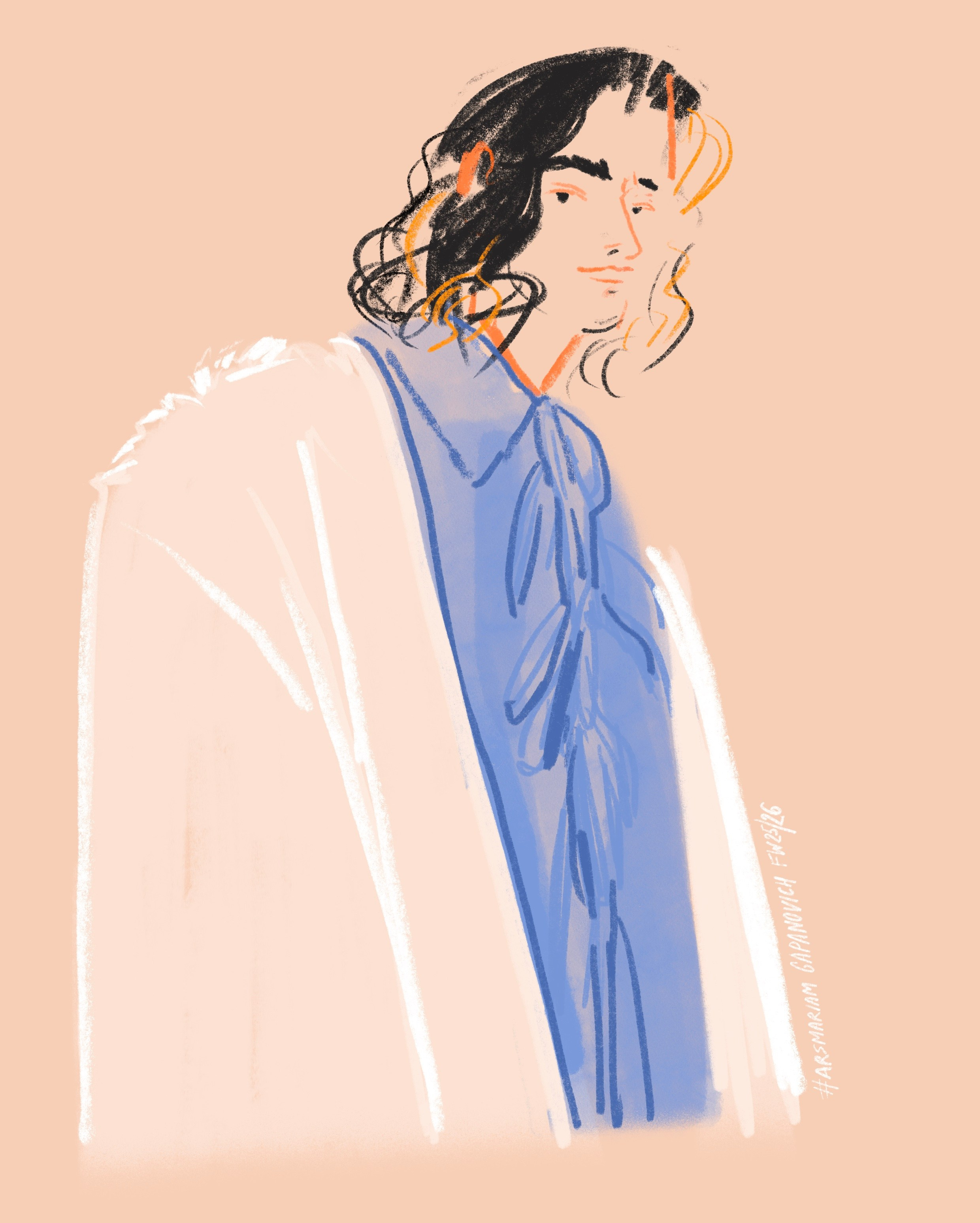 GAPANOVICH FW 25/26. Фэшн иллюстратор из Москвы Власенко Мария