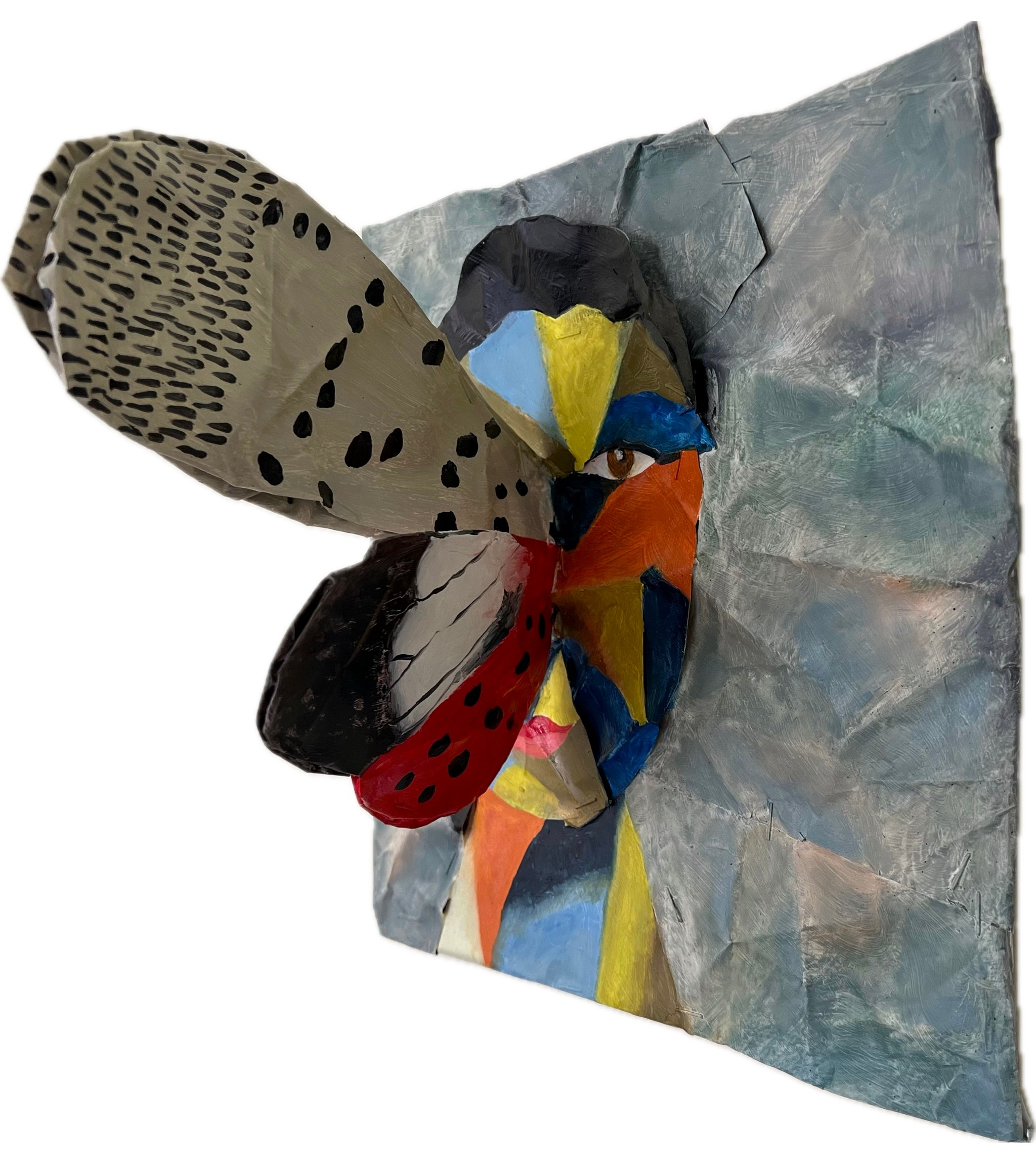 Self-portrait, 2025. Oil, aluminum,