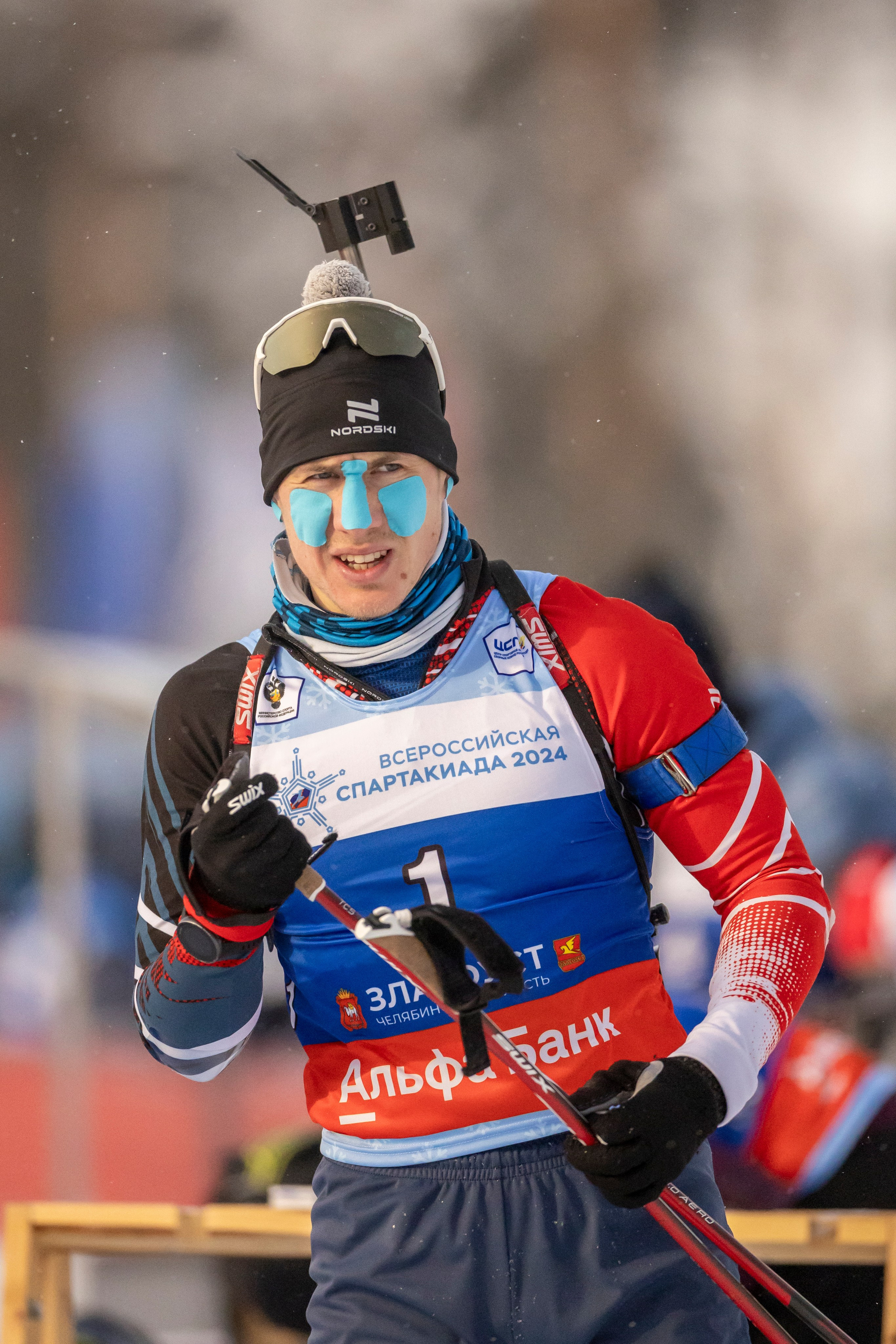 Всероссийская спартакиада по биатлону. Мужчины. Гонка преследования. Спортивный репортажный фотограф Казань Нафис Сиразетдинов