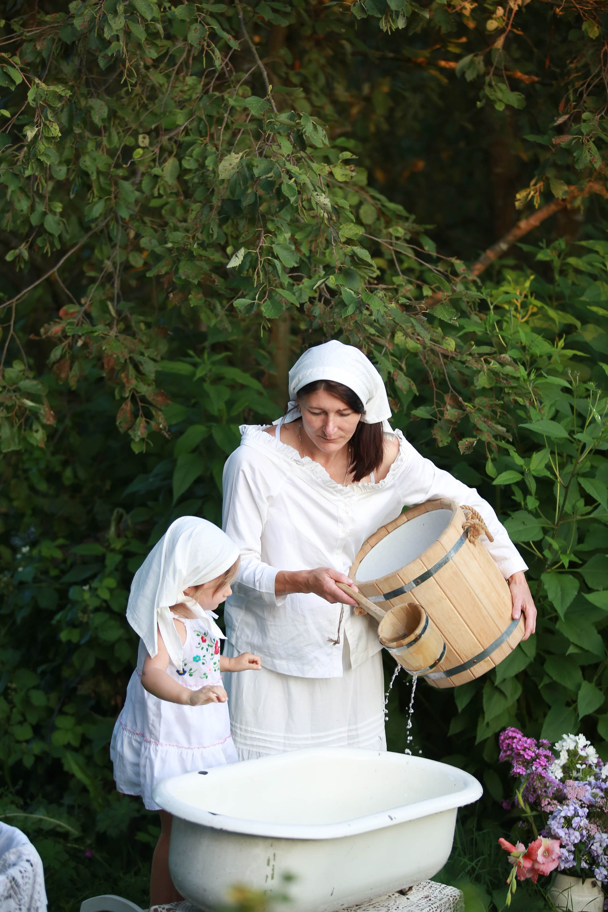 Проект «Ретро стирка на реке». Семейный и детский фотограф в Москве Мария Быкова