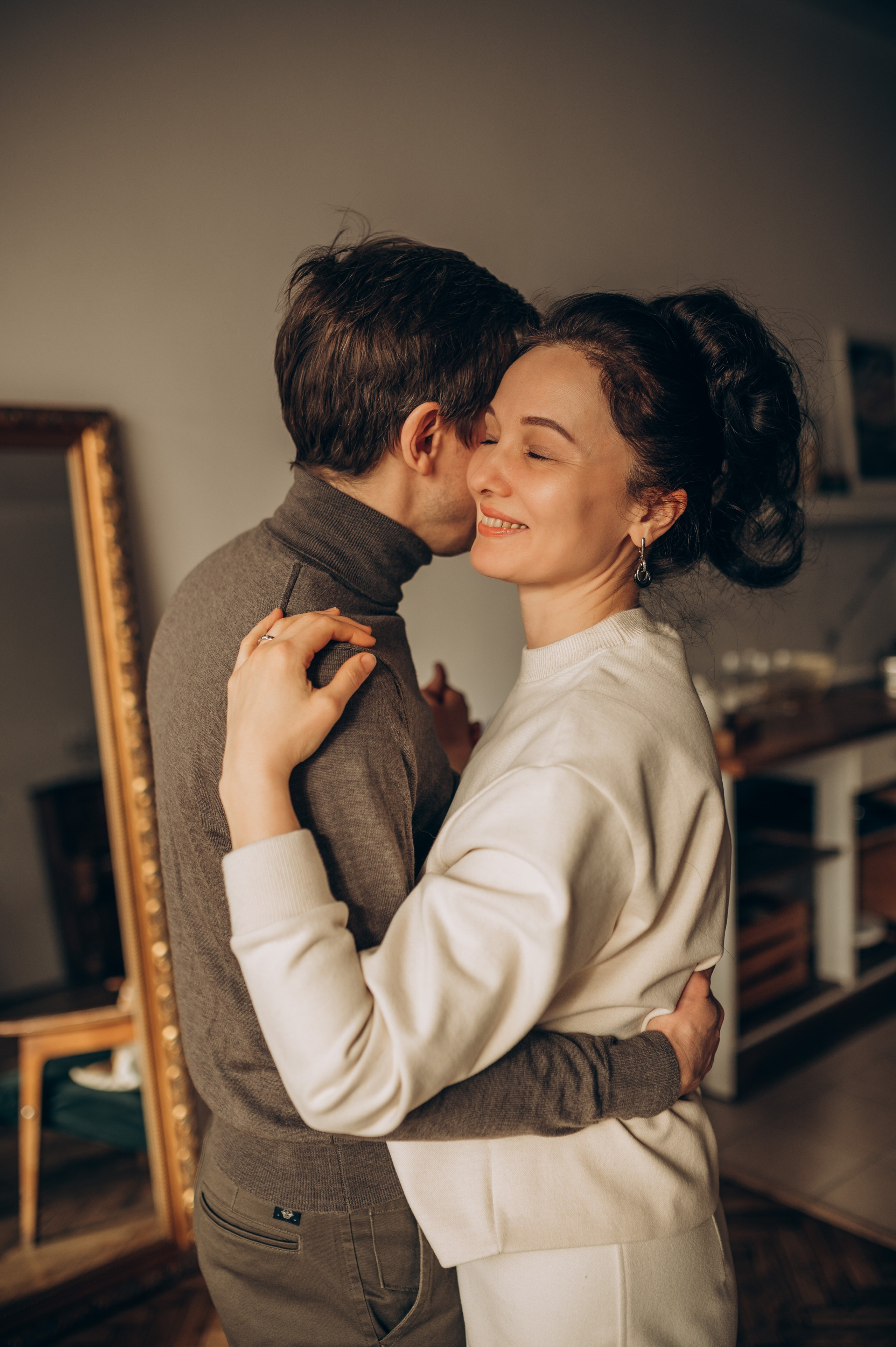 Уютная семейная съёмка в студии. Семейный фотограф в Домодедово и Москве Елена Пичугина