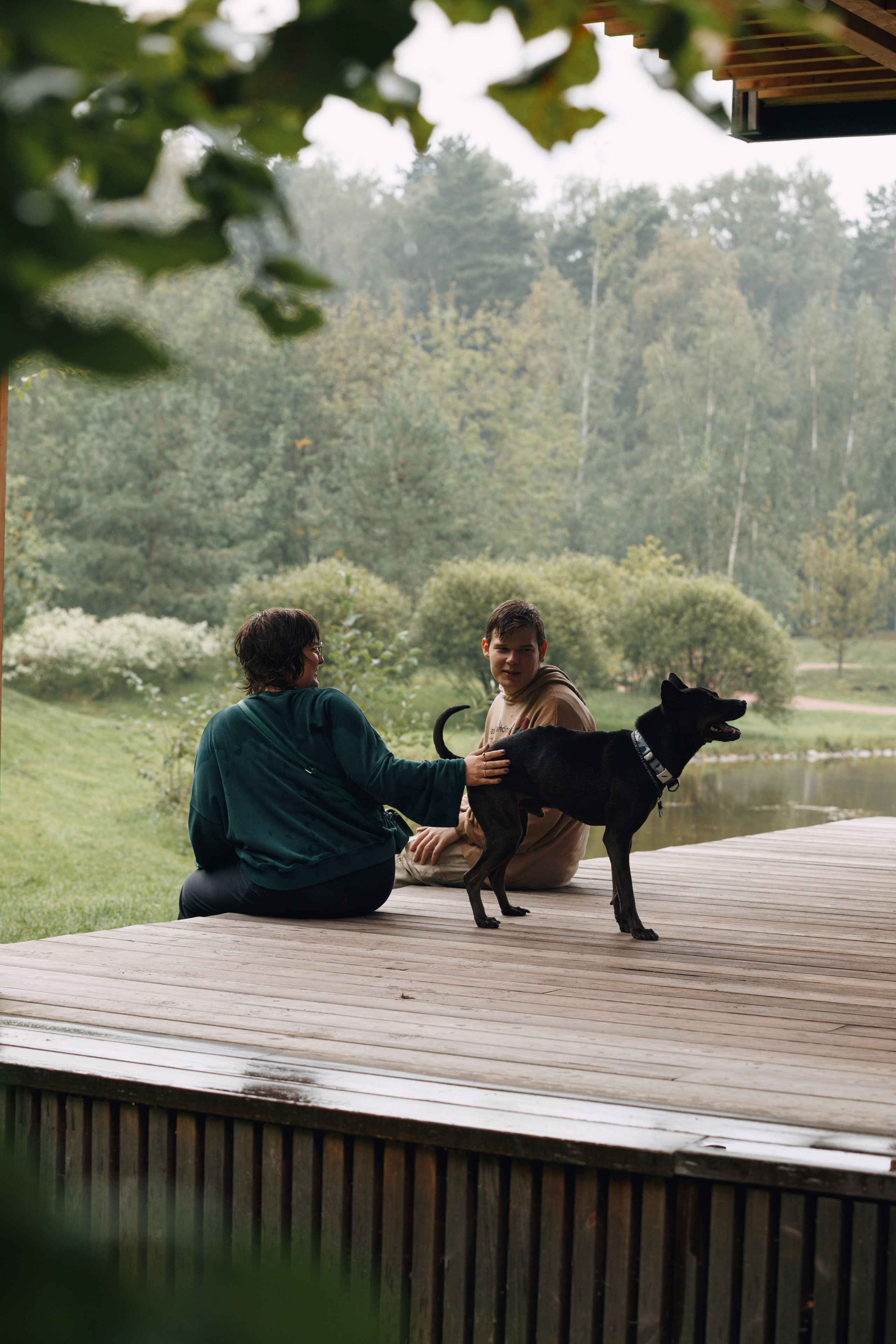 Рэкс, Лена и Вова в Мещерском. Фотограф анималист Кристина Карпова, Москва