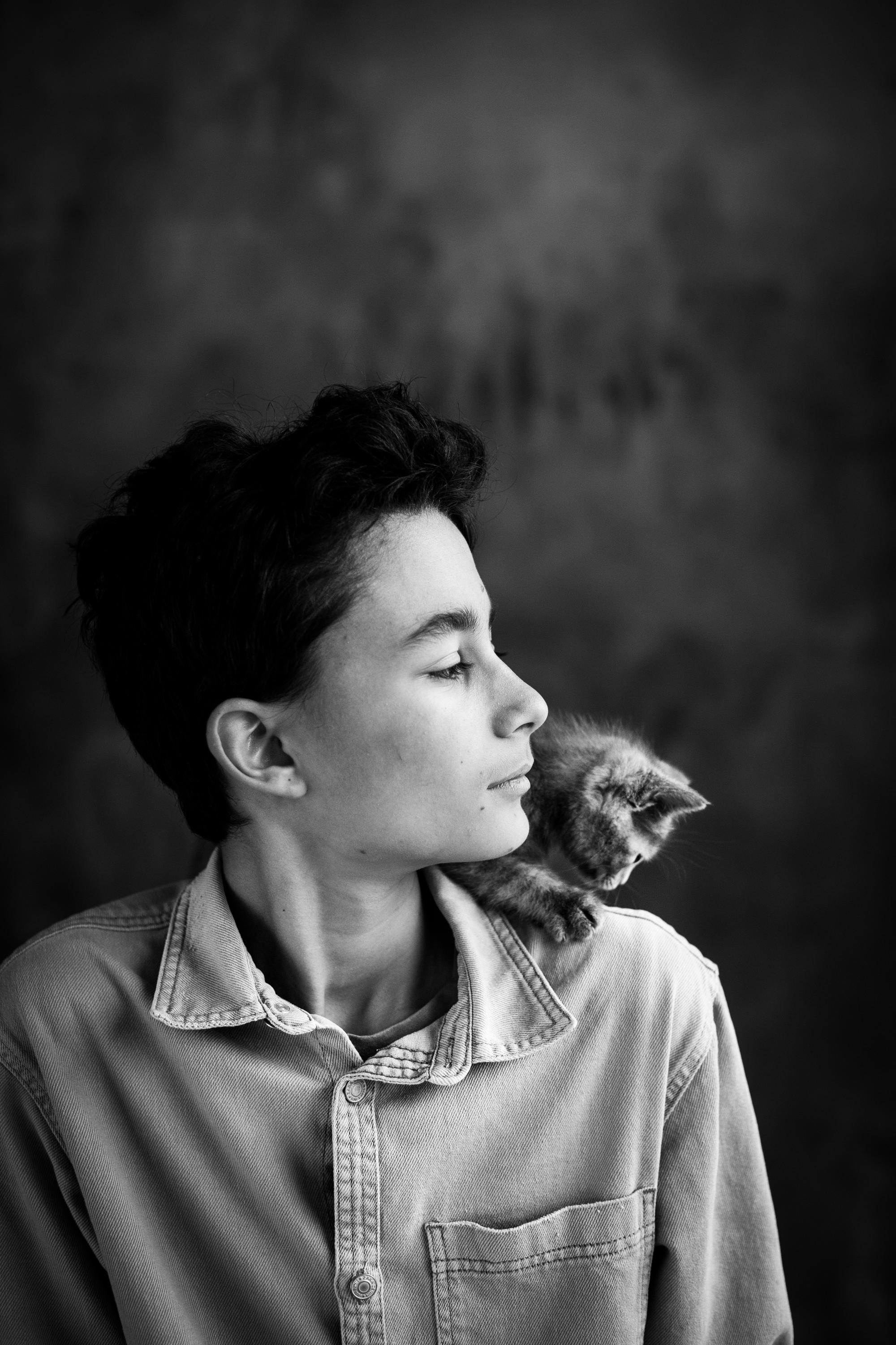 Настя, Веня, Майя и кот. Портретный творческий фотограф в Москве Надя Дудник