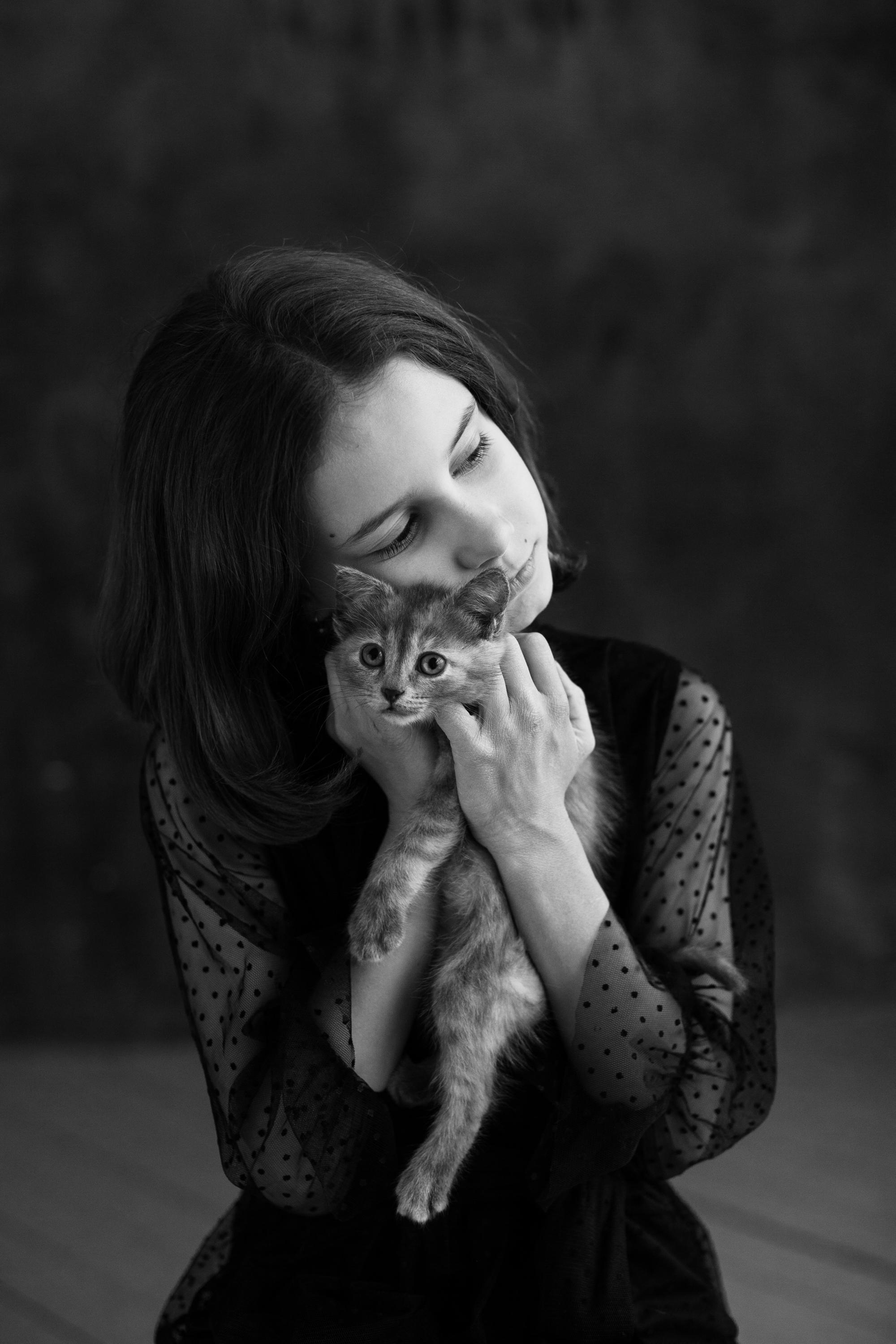 Настя, Веня, Майя и кот. Портретный творческий фотограф в Москве Надя Дудник