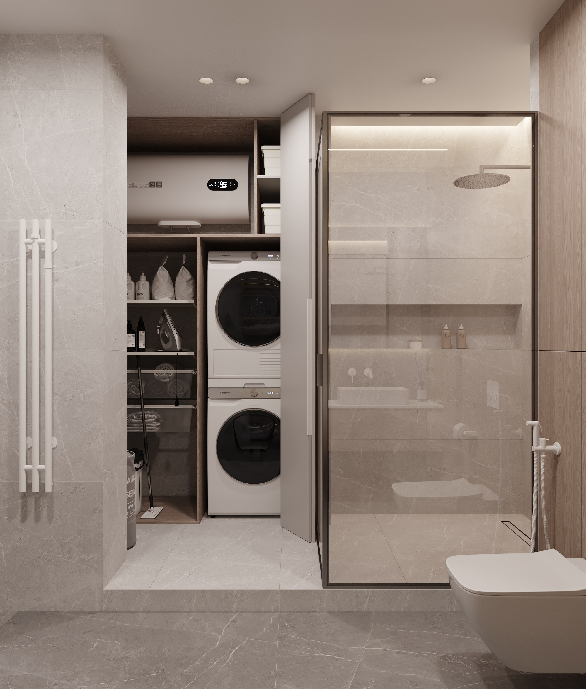 2-я Круговая, 67.3 кв.м. Дизайн интерьера, 3D-визуализация Владивосток