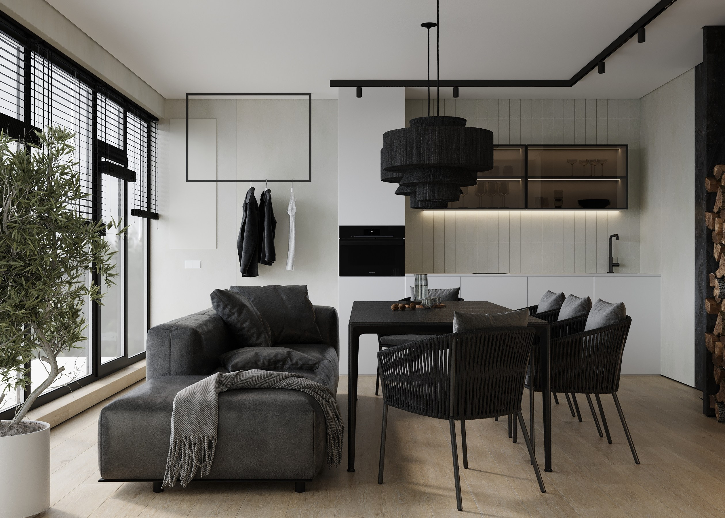 Зона отдыха в бане 32.6 кв.м. Дизайнер интерьера и 3D визуализатор Ванчугова Ольга