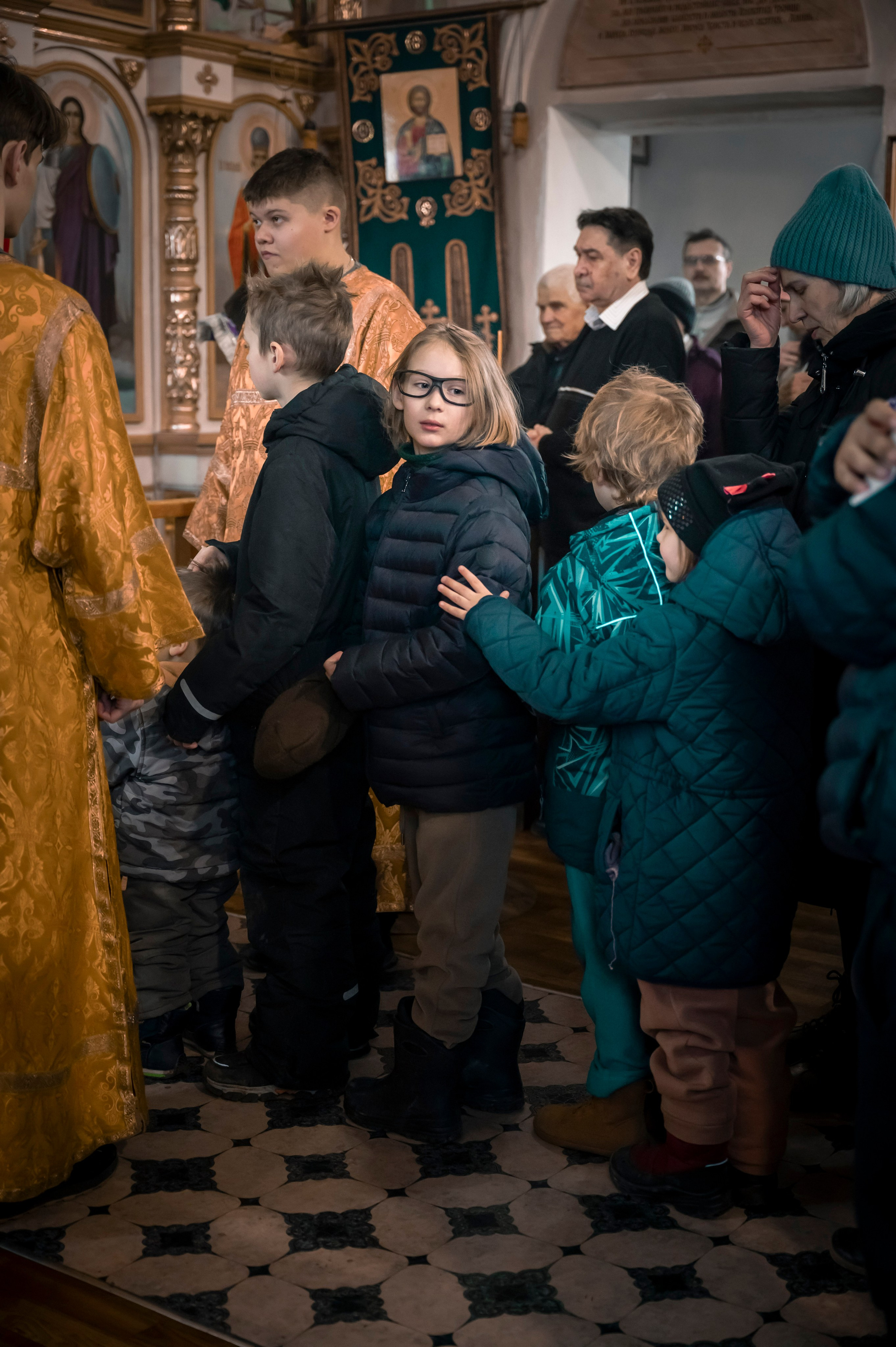 Никольский храм, г. Зерноград. Торжество Православия. Антон и Татьяна Денисенко — В храме