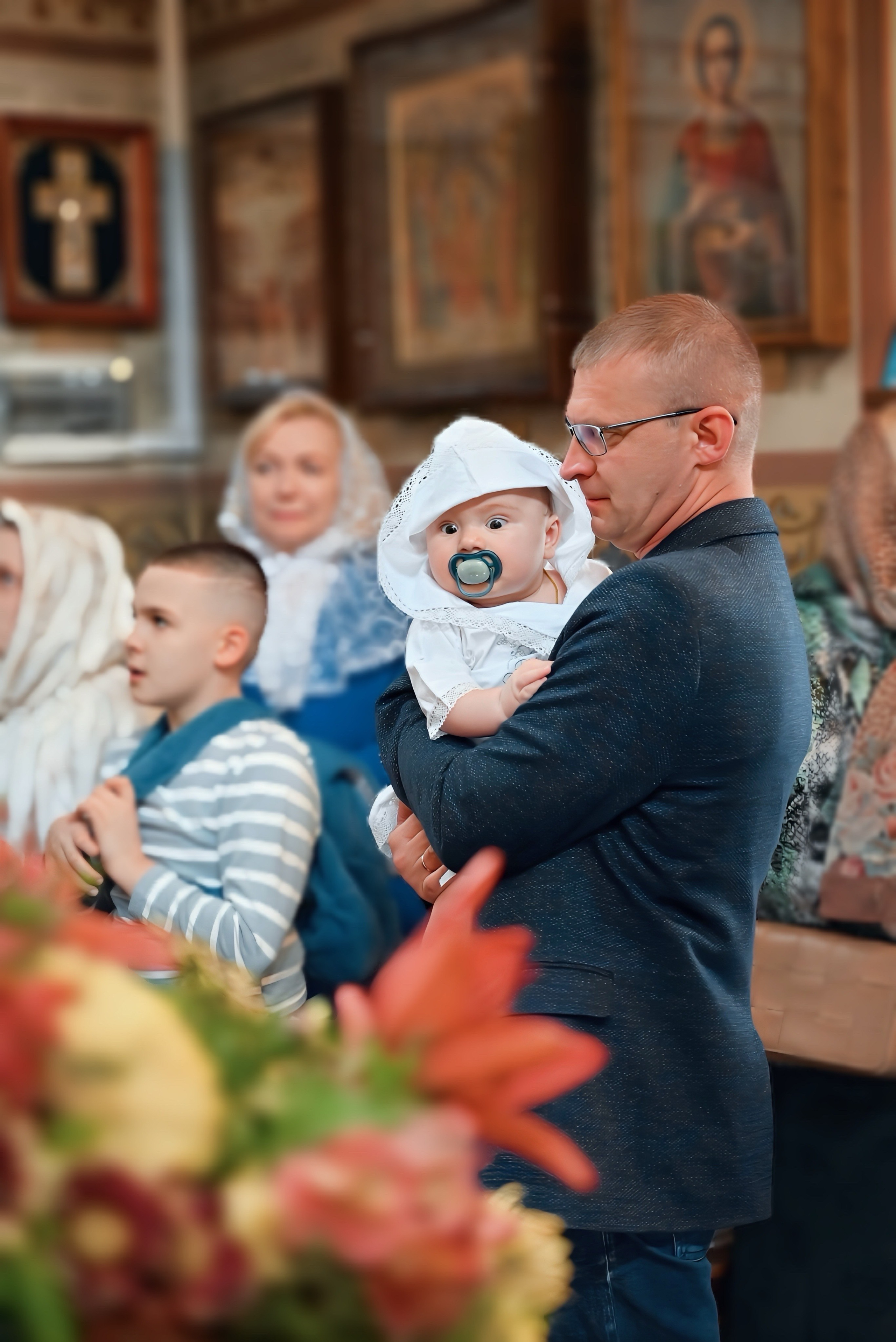 Крещение мама Лилия. Семейный и детский фотограф Москва